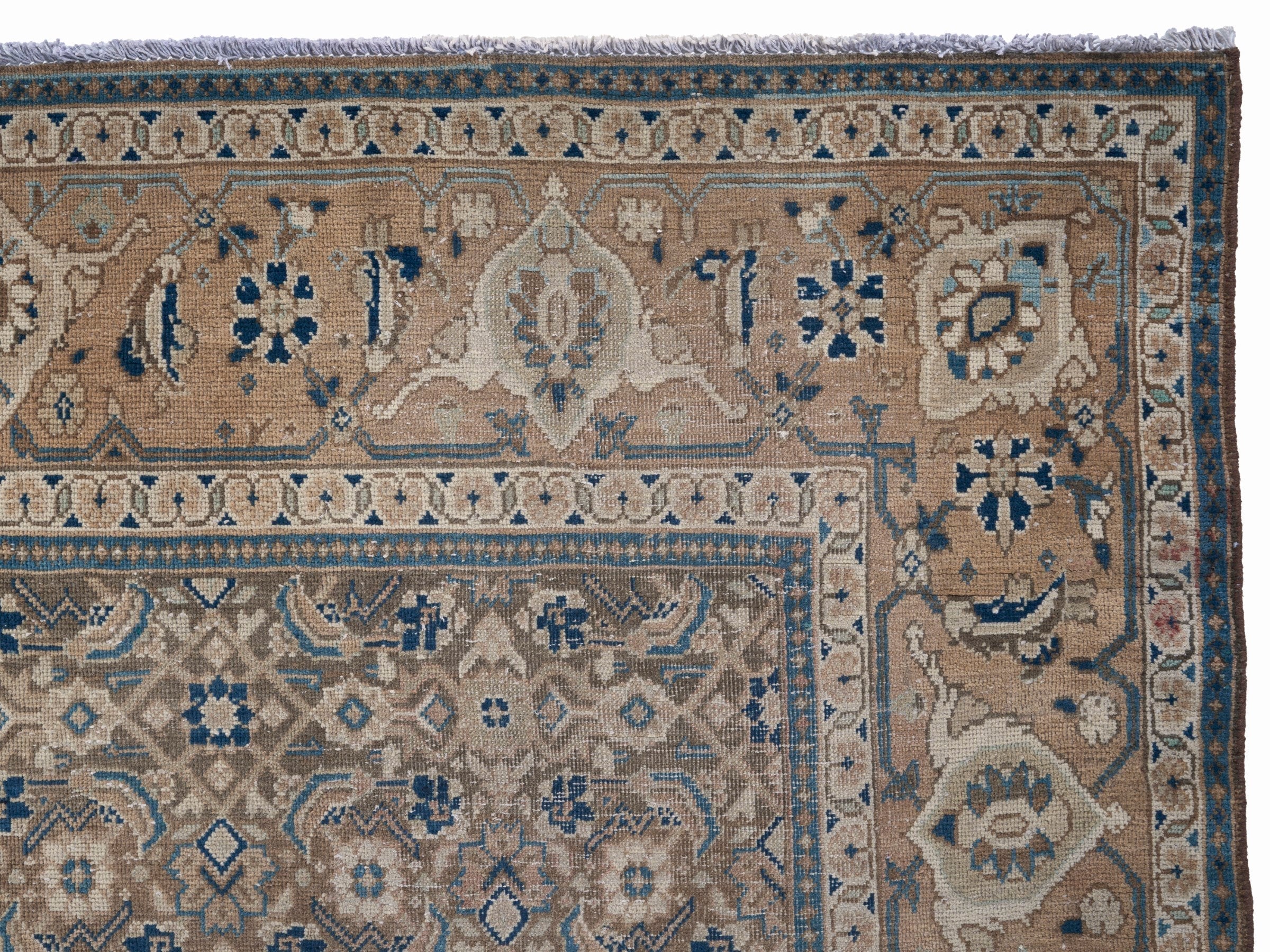 Persian Mahal area rug in taupe and greige, view 13 of 15