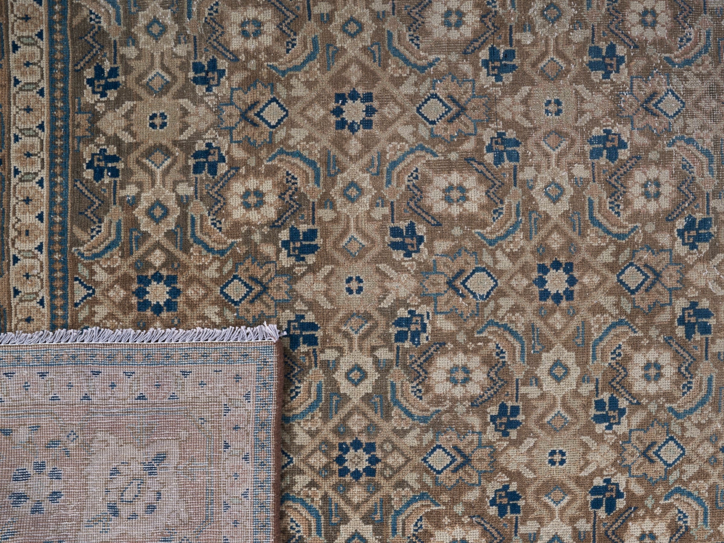 Persian Mahal area rug in taupe and greige, view 15 of 15