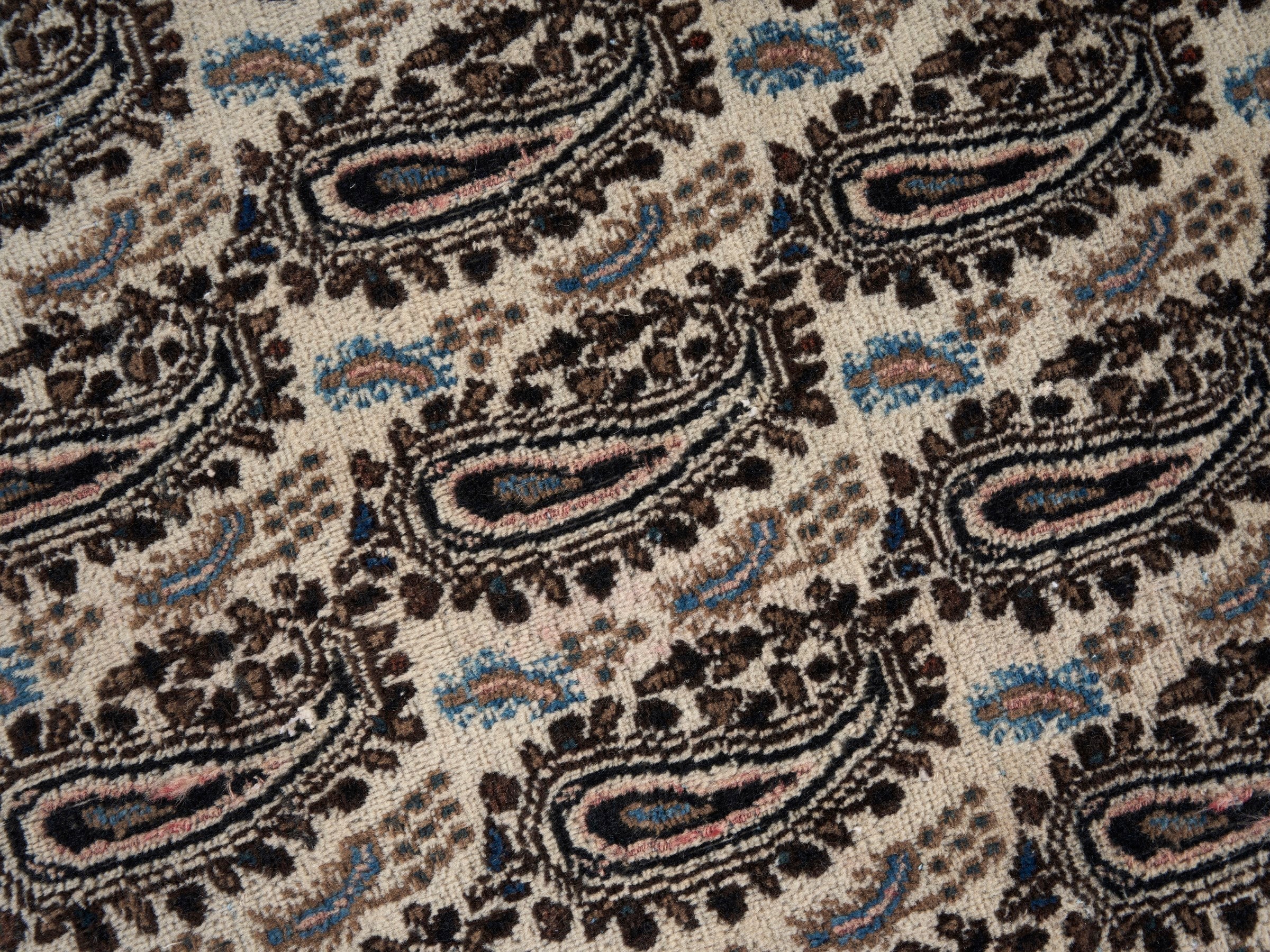 Persian Birjand oversized rug in tan and brown, view 7 of 15