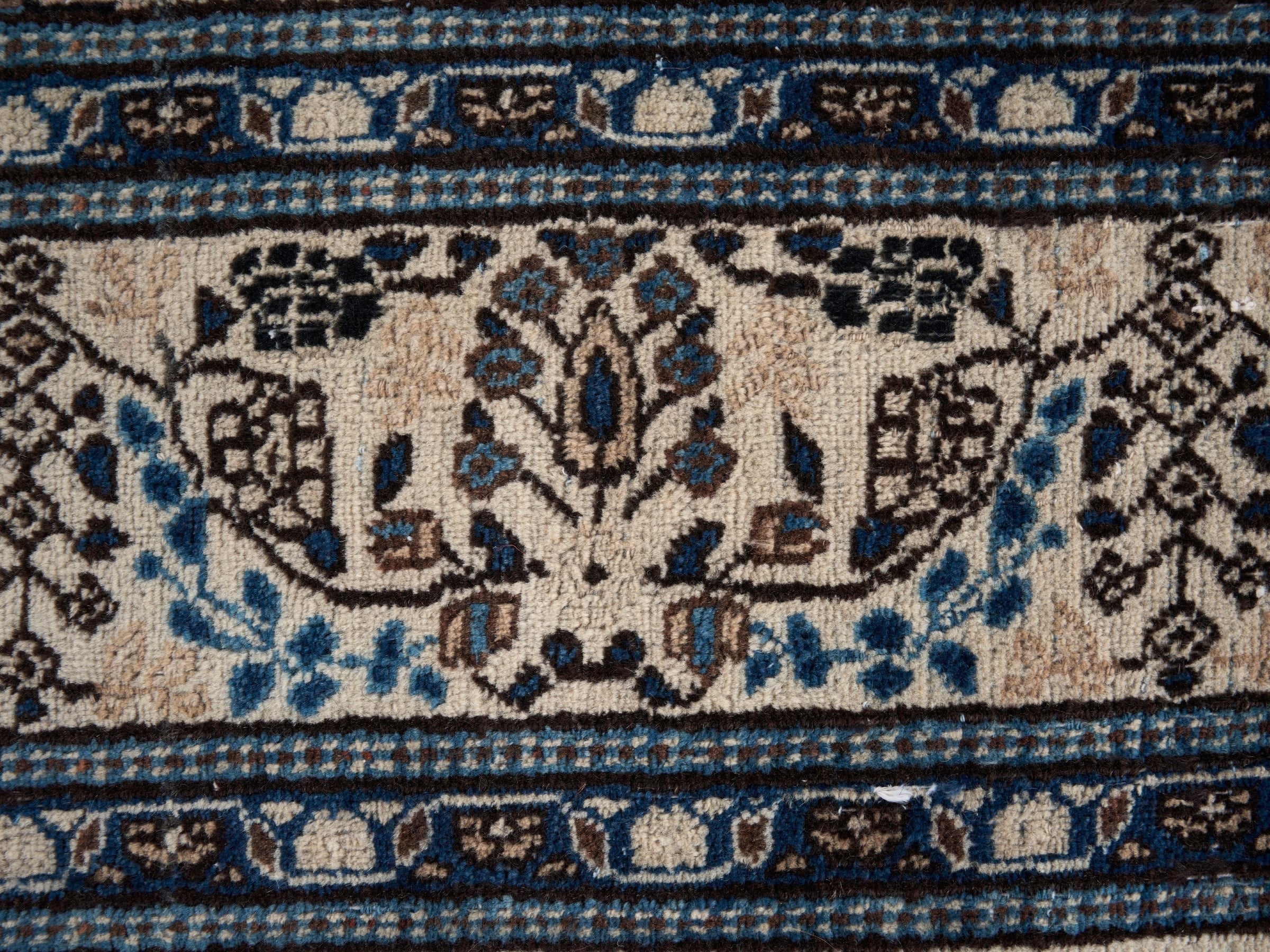 Persian Birjand oversized rug in tan and brown, view 8 of 15
