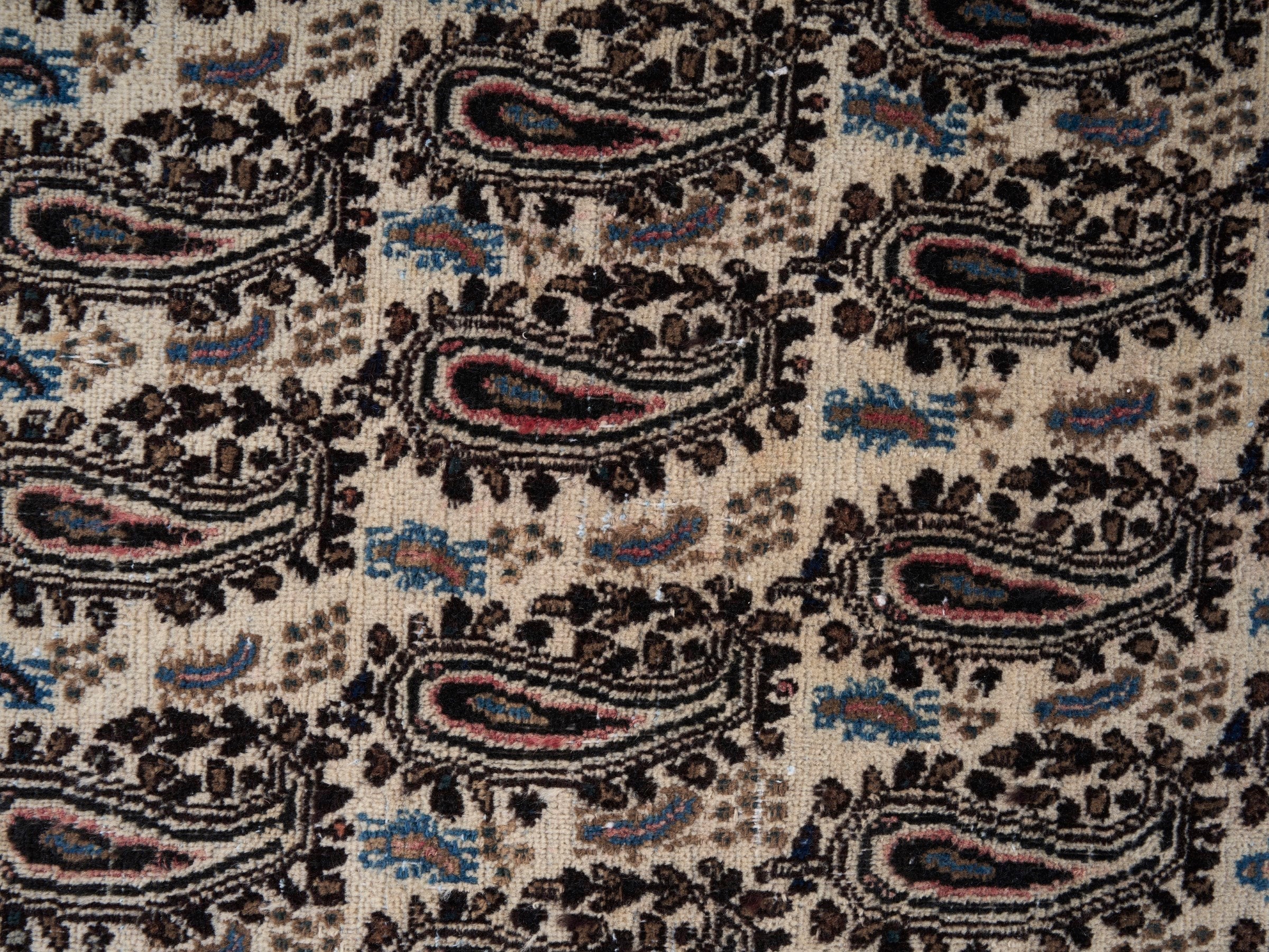 Persian Birjand oversized rug in tan and brown, view 9 of 15