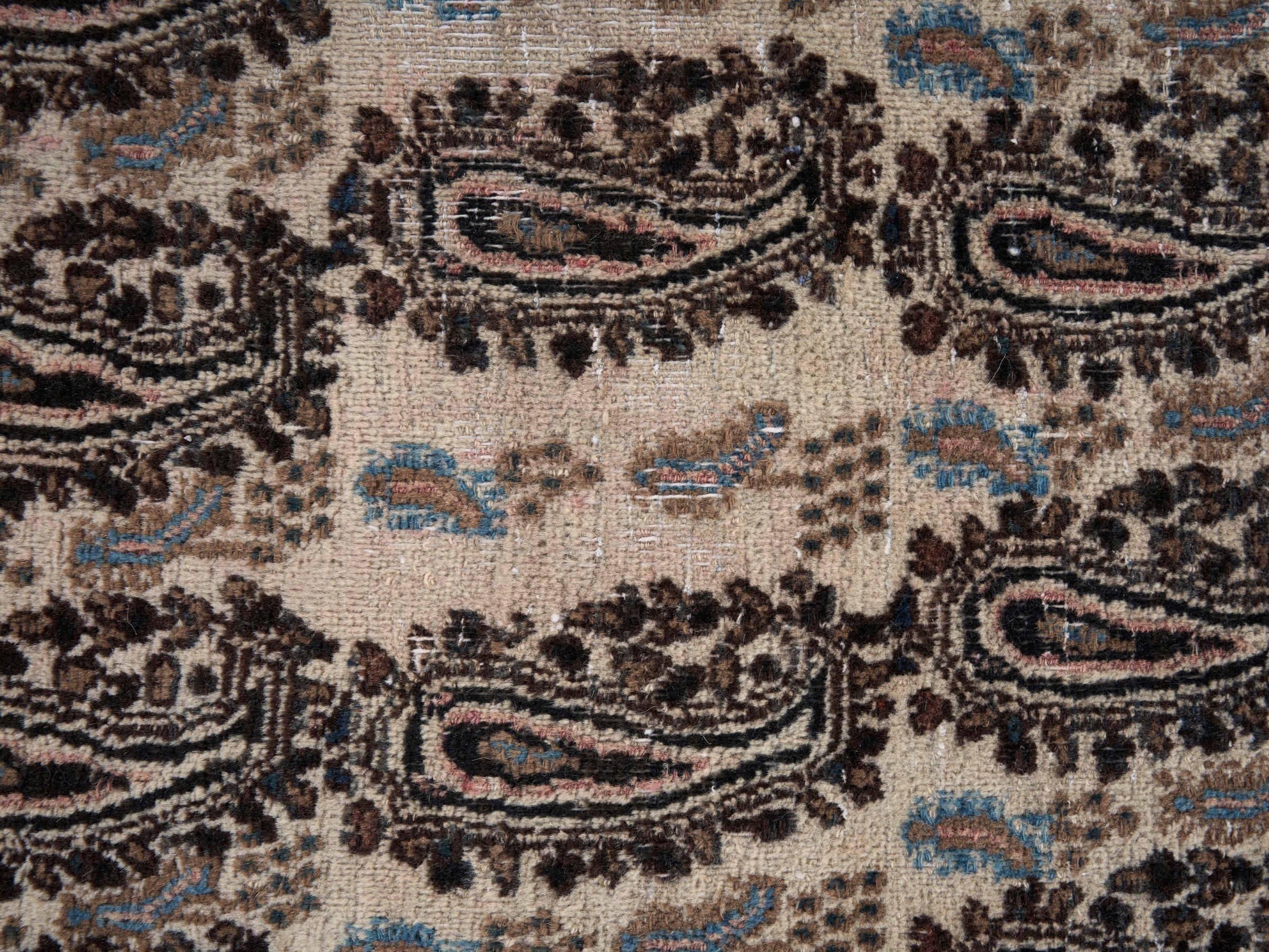 Persian Birjand oversized rug in tan and brown, view 10 of 15