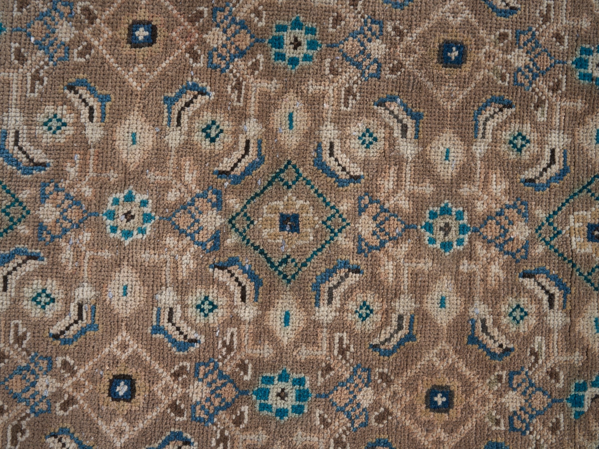 Persian Mahal oversized rug in terracotta and teal, view 9 of 15