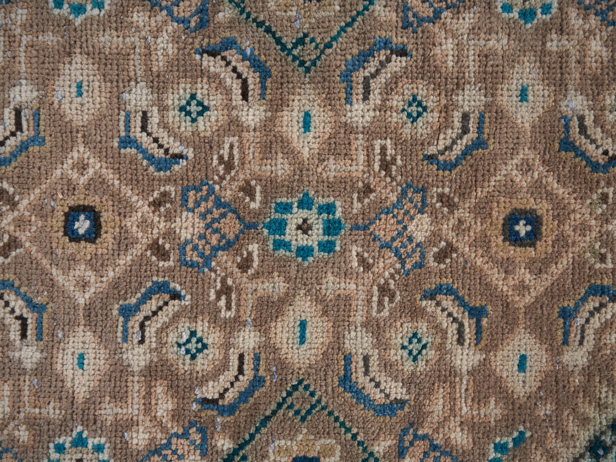 Persian Mahal oversized rug in terracotta and teal, view 10 of 15