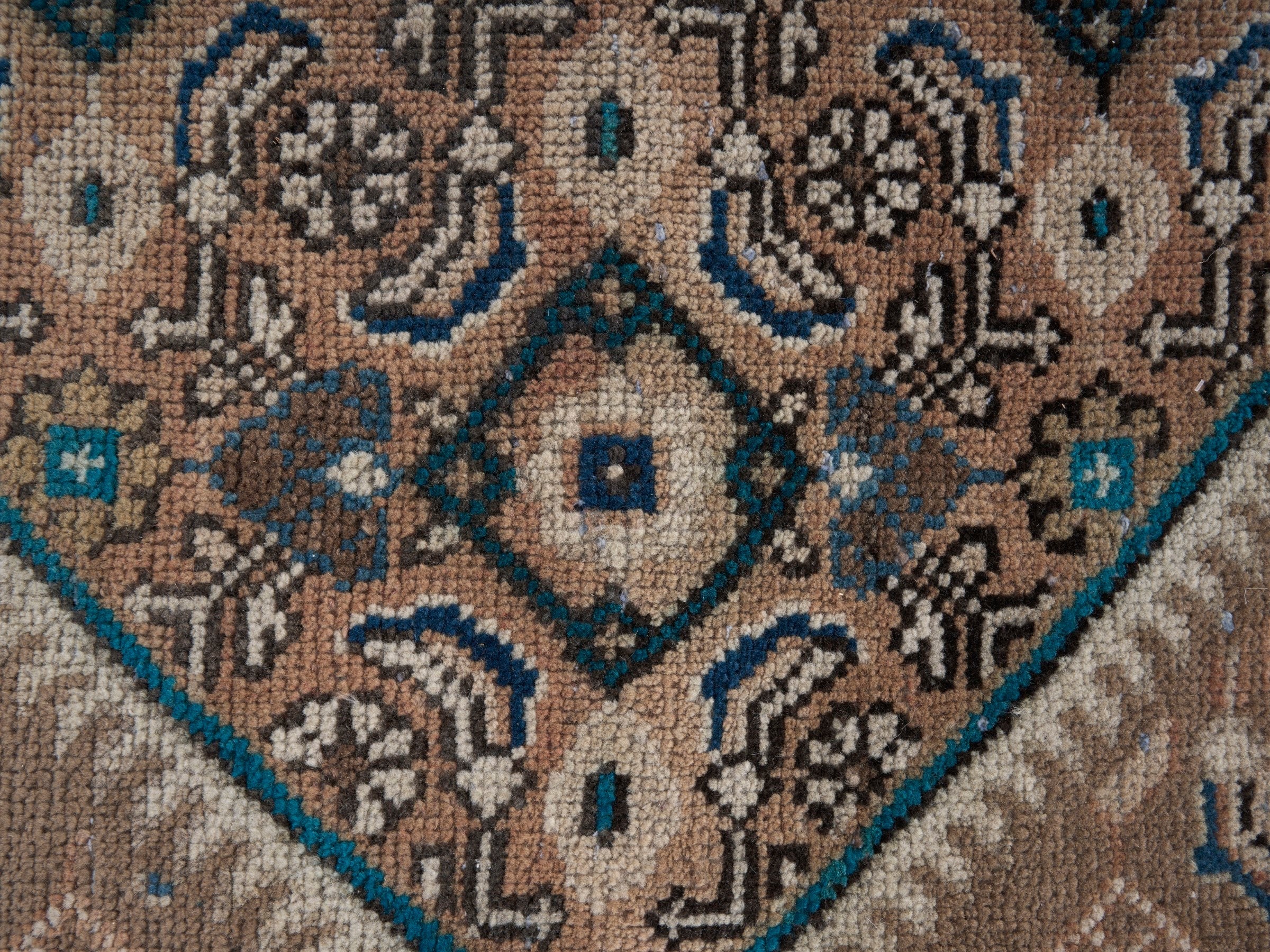Persian Mahal oversized rug in terracotta and teal, view 11 of 15