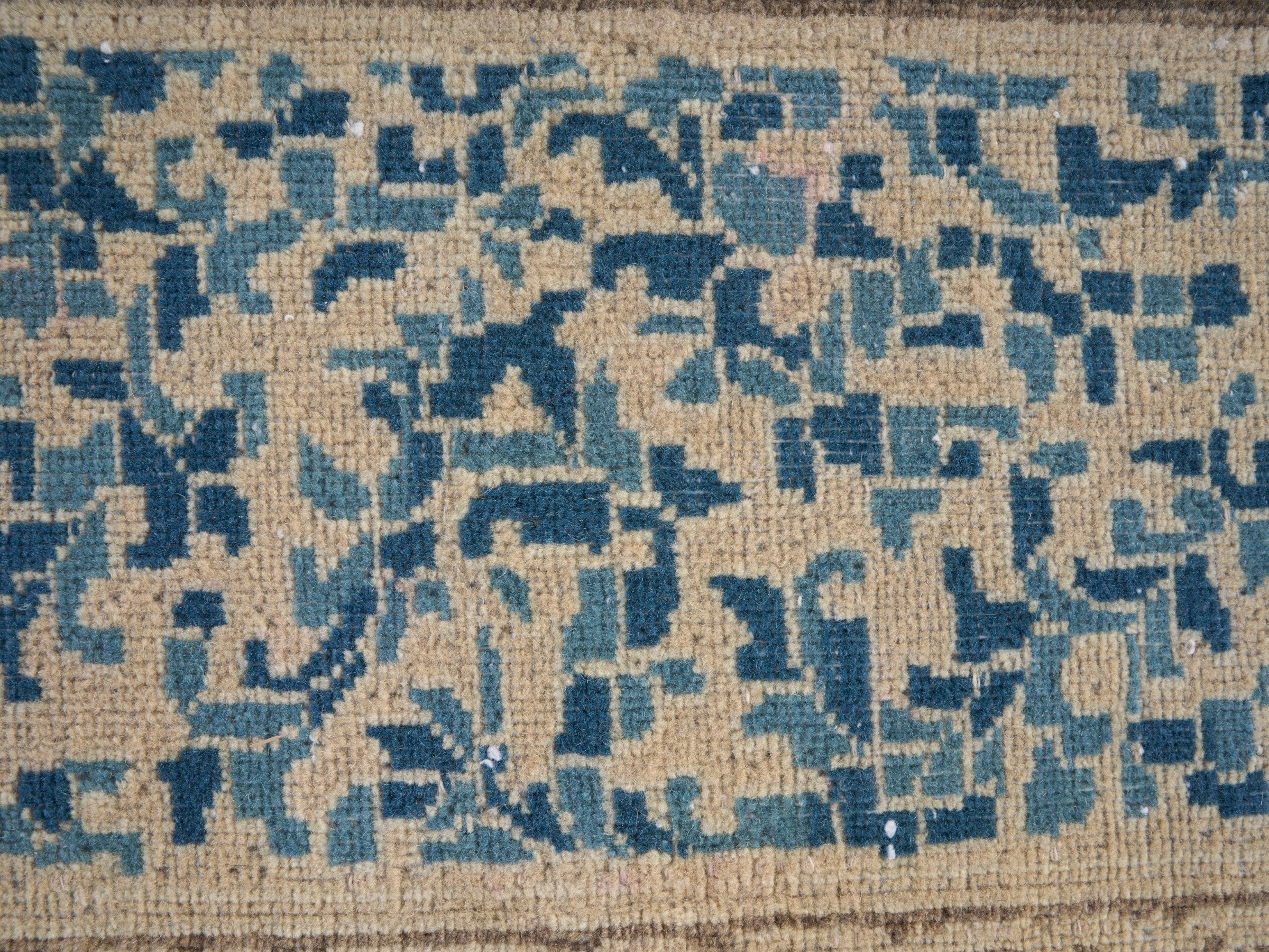 Persian Kerman oversized rug in muted pink and straw, view 8 of 15