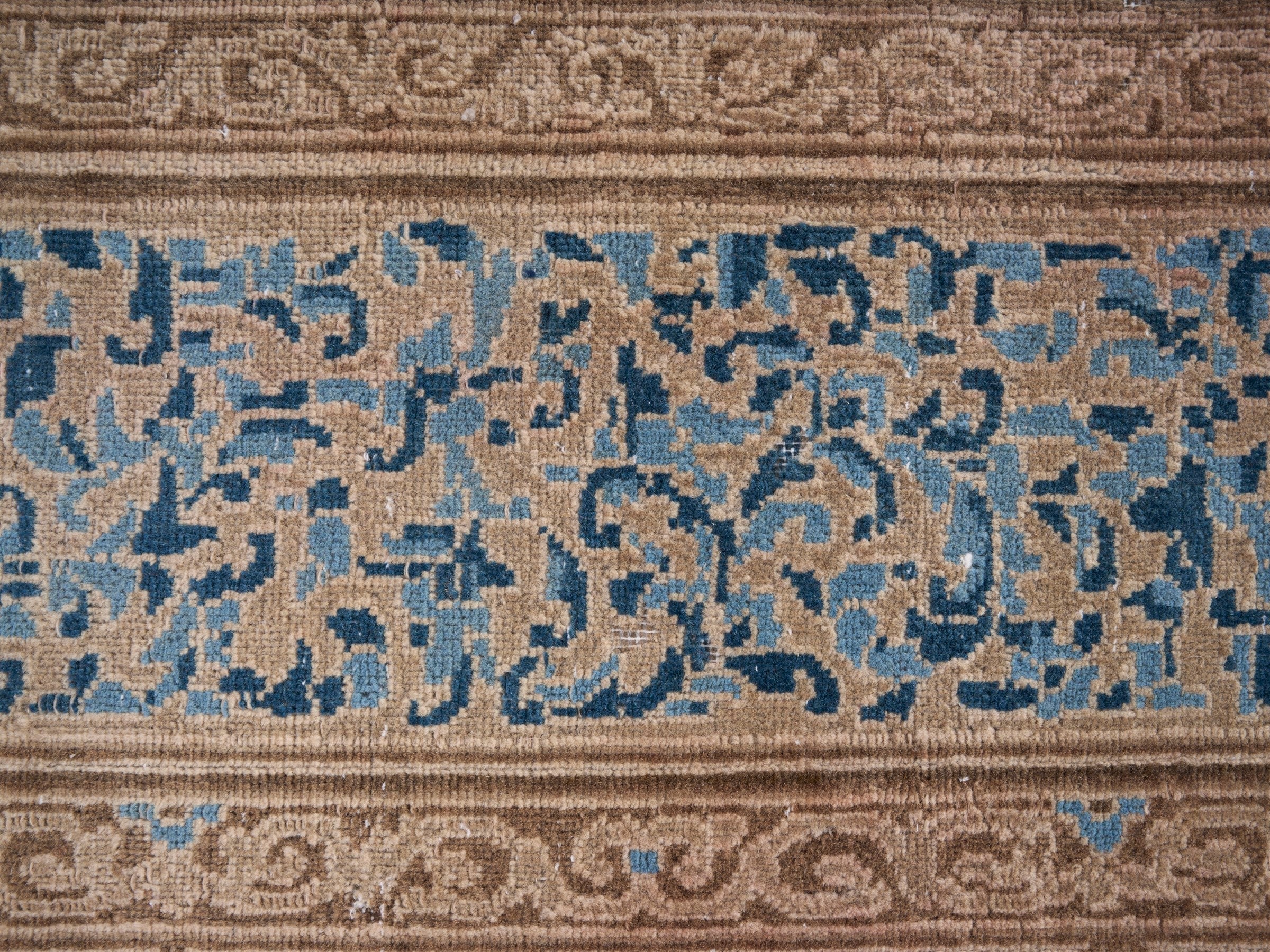 Persian Kerman oversized rug in dusty rose and cream, view 8 of 15