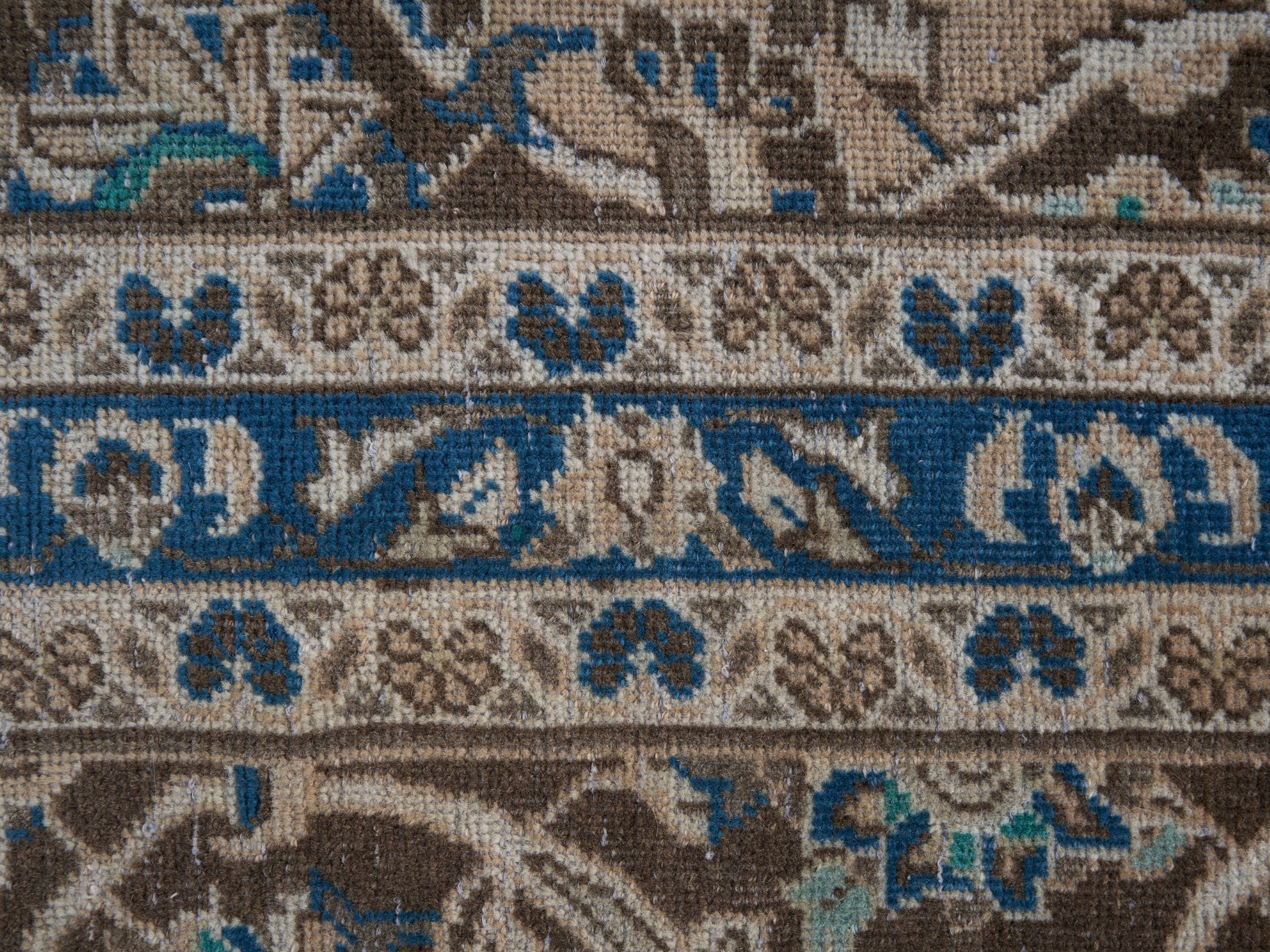 Persian Kashan oversized rug in beige and brown, view 8 of 15