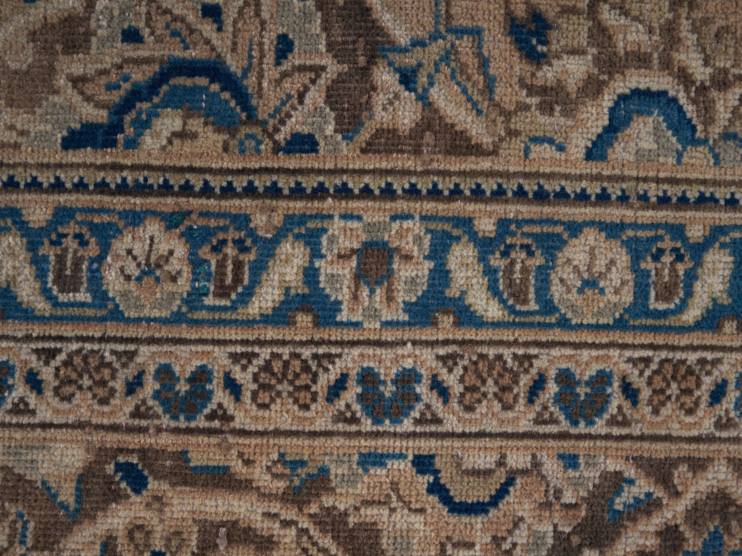 Persian Kashan oversized rug in tan and taupe, view 8 of 15