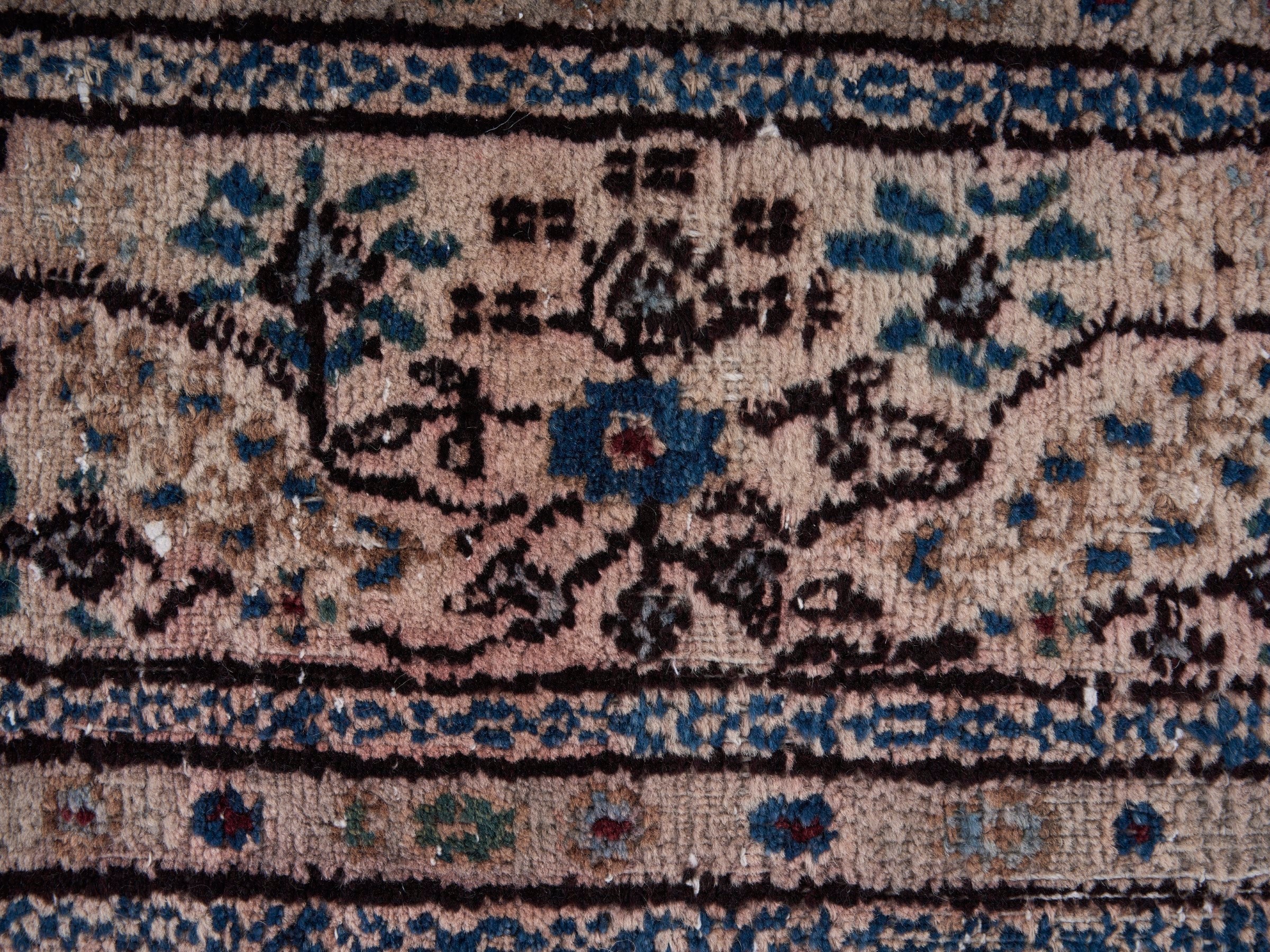 Persian Birjand oversized rug in cream and brown, view 7 of 15