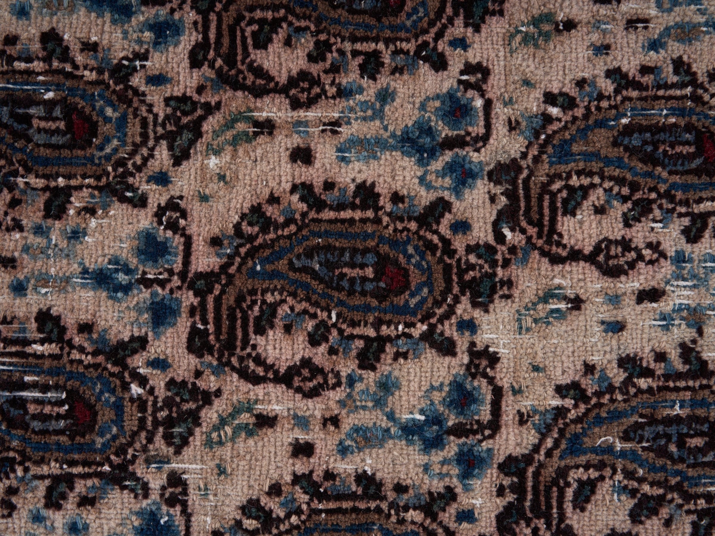 Persian Birjand oversized rug in cream and brown, view 8 of 15
