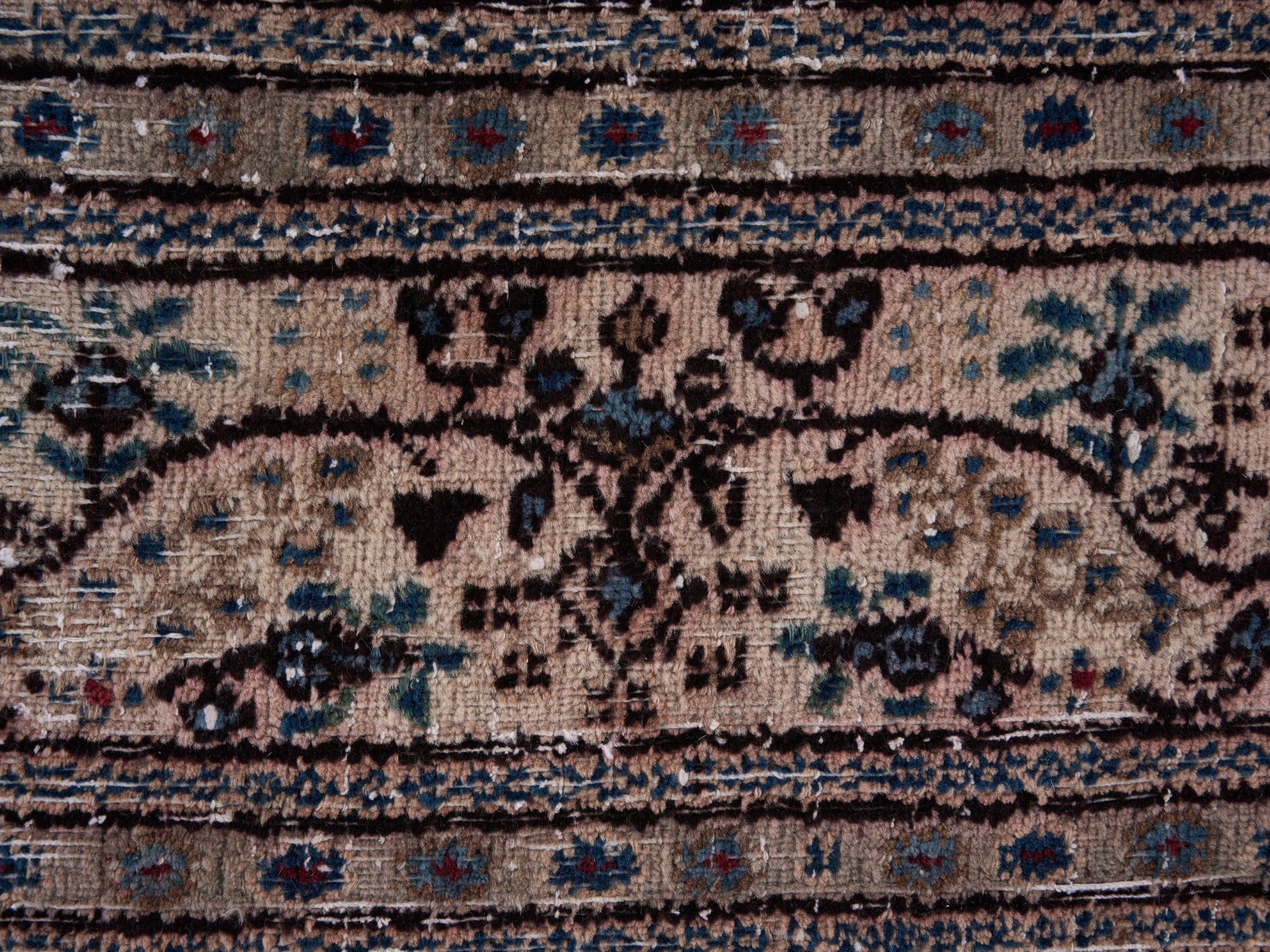 Persian Birjand oversized rug in cream and brown, view 10 of 15