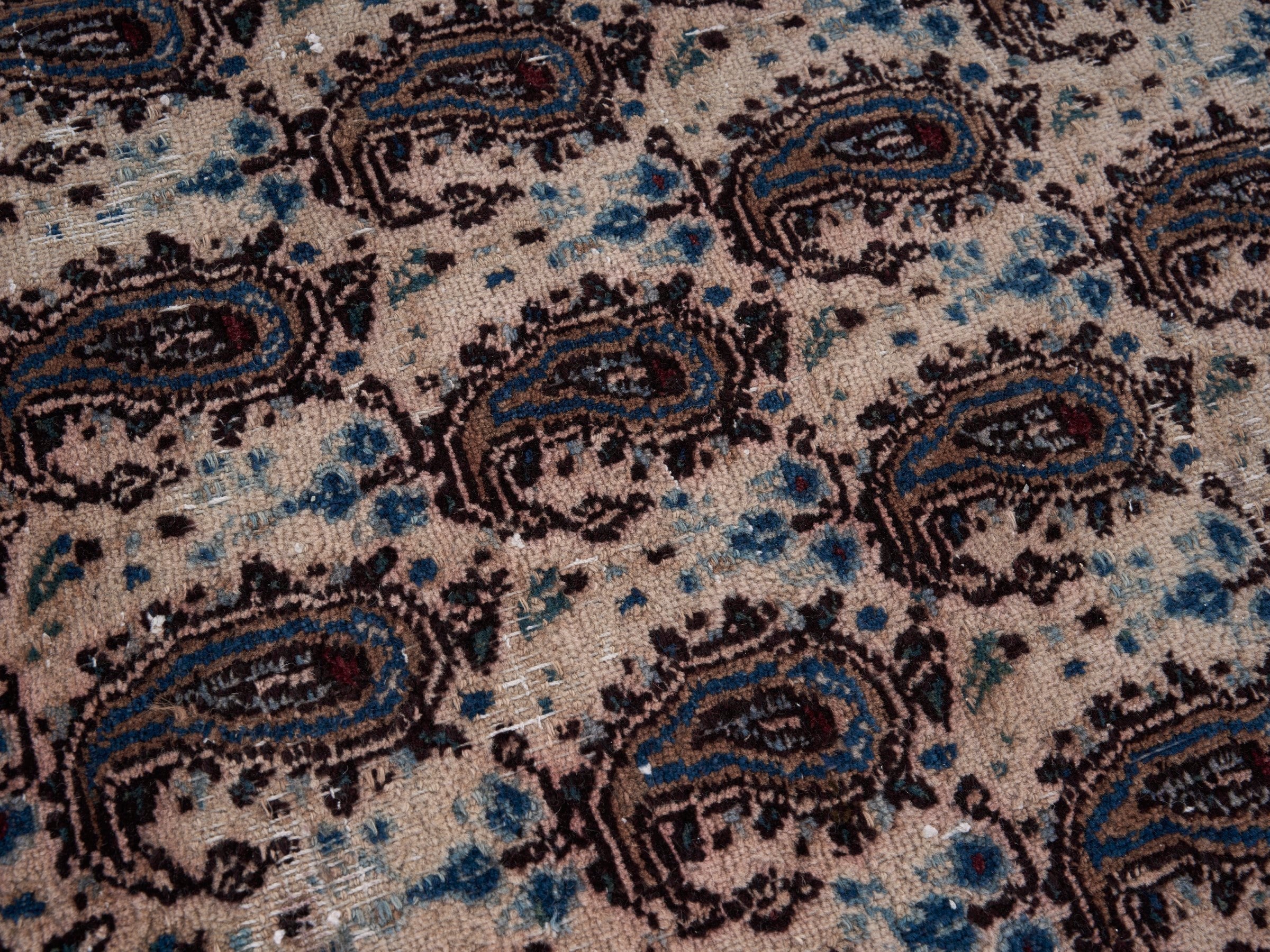 Persian Birjand oversized rug in cream and brown, view 11 of 15