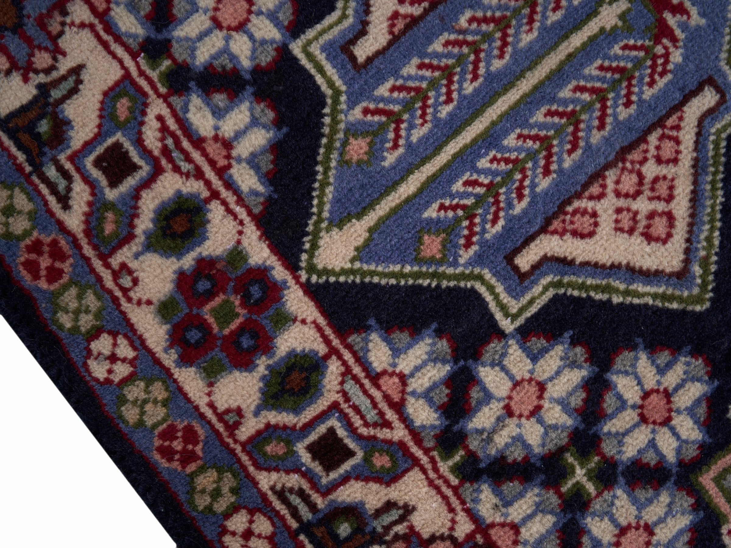 Persian Najafabad oversized rug in burgundy and deep red, view 6 of 15