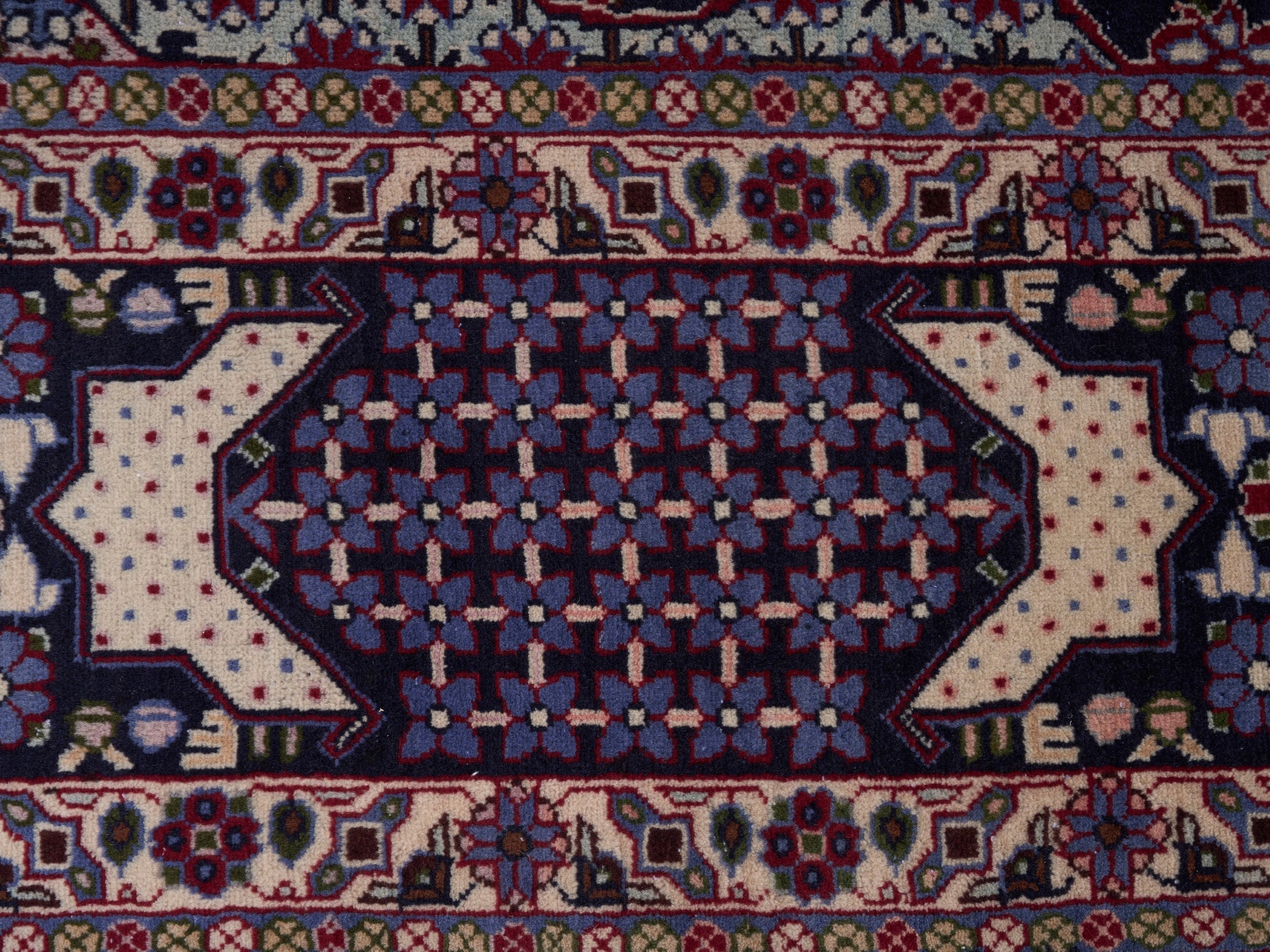 Persian Najafabad oversized rug in burgundy and deep red, view 7 of 15
