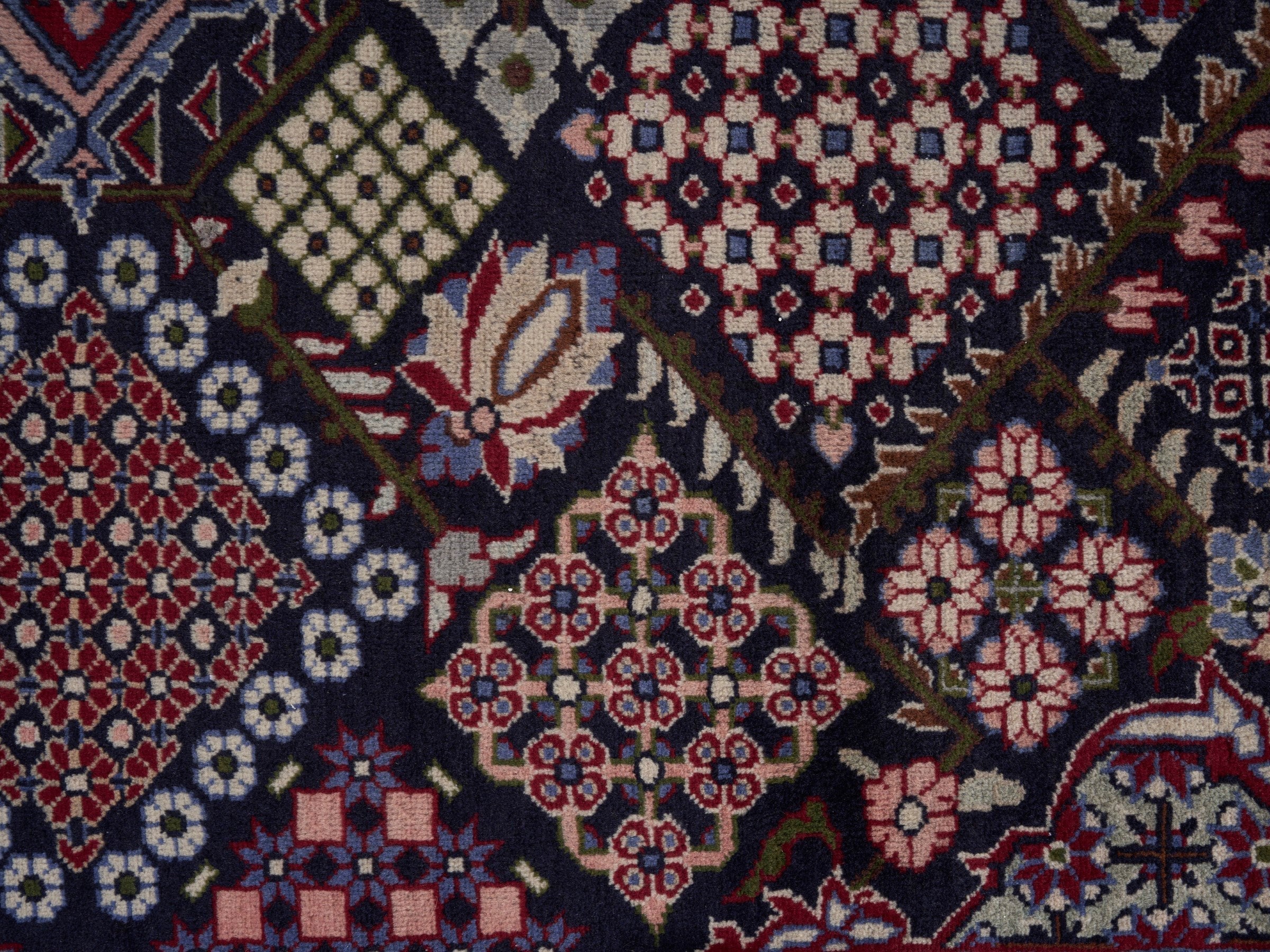 Persian Najafabad oversized rug in burgundy and deep red, view 9 of 15