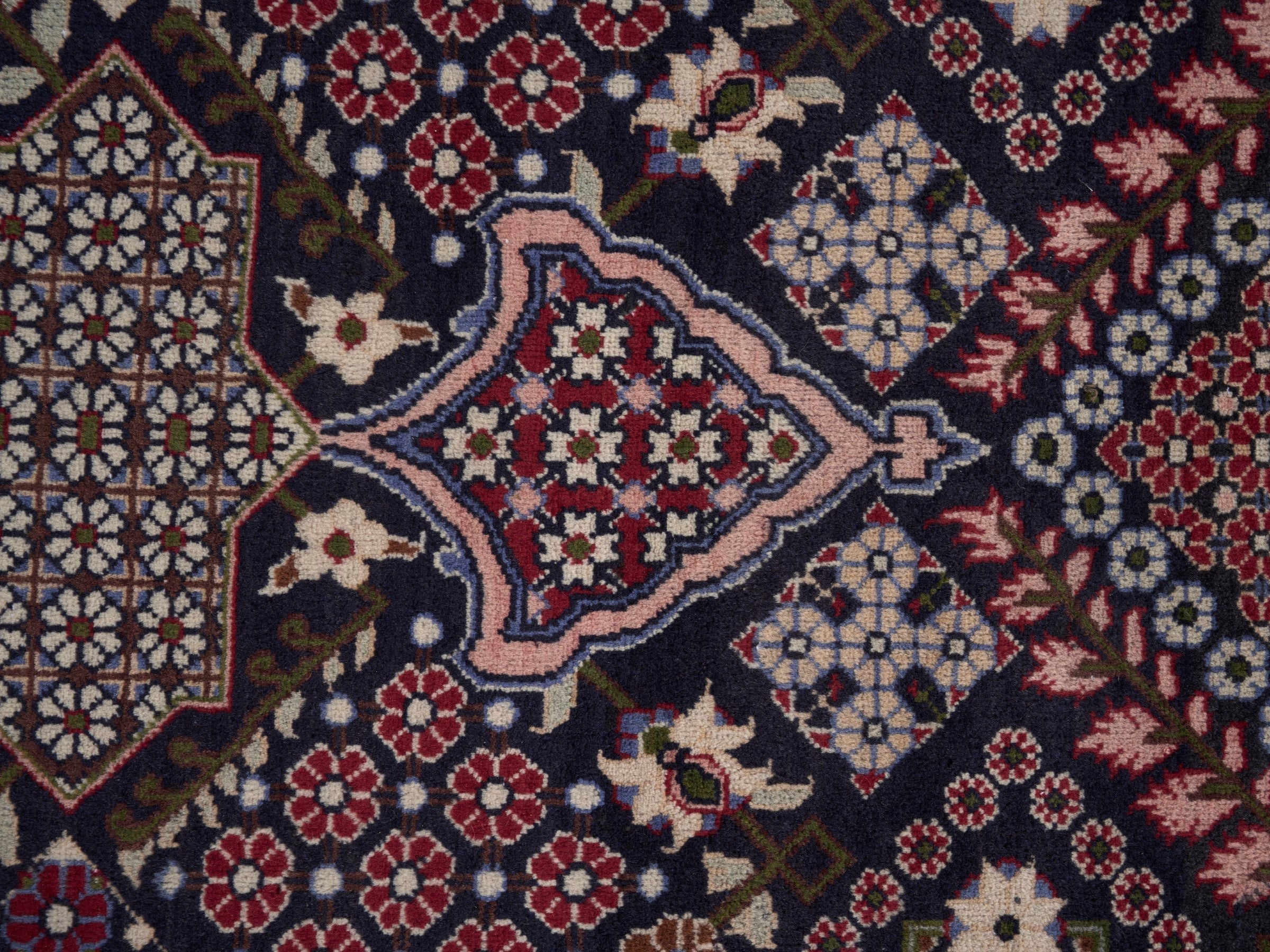 Persian Najafabad oversized rug in burgundy and deep red, view 11 of 15