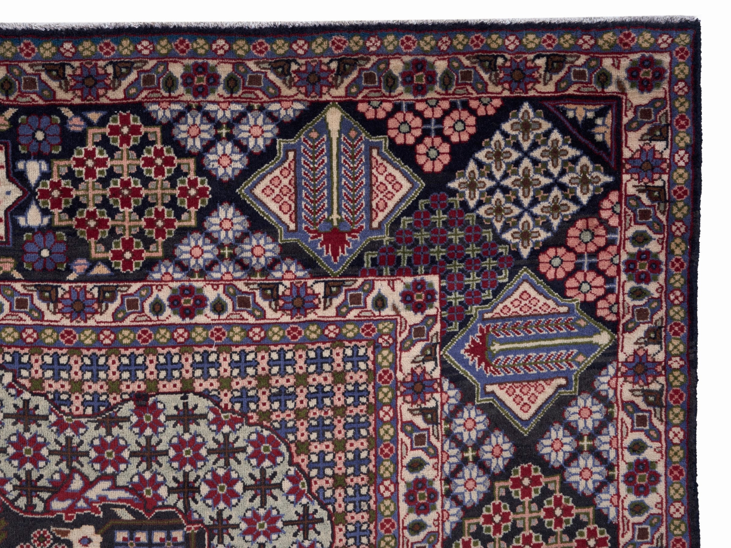 Persian Najafabad oversized rug in burgundy and deep red, view 13 of 15
