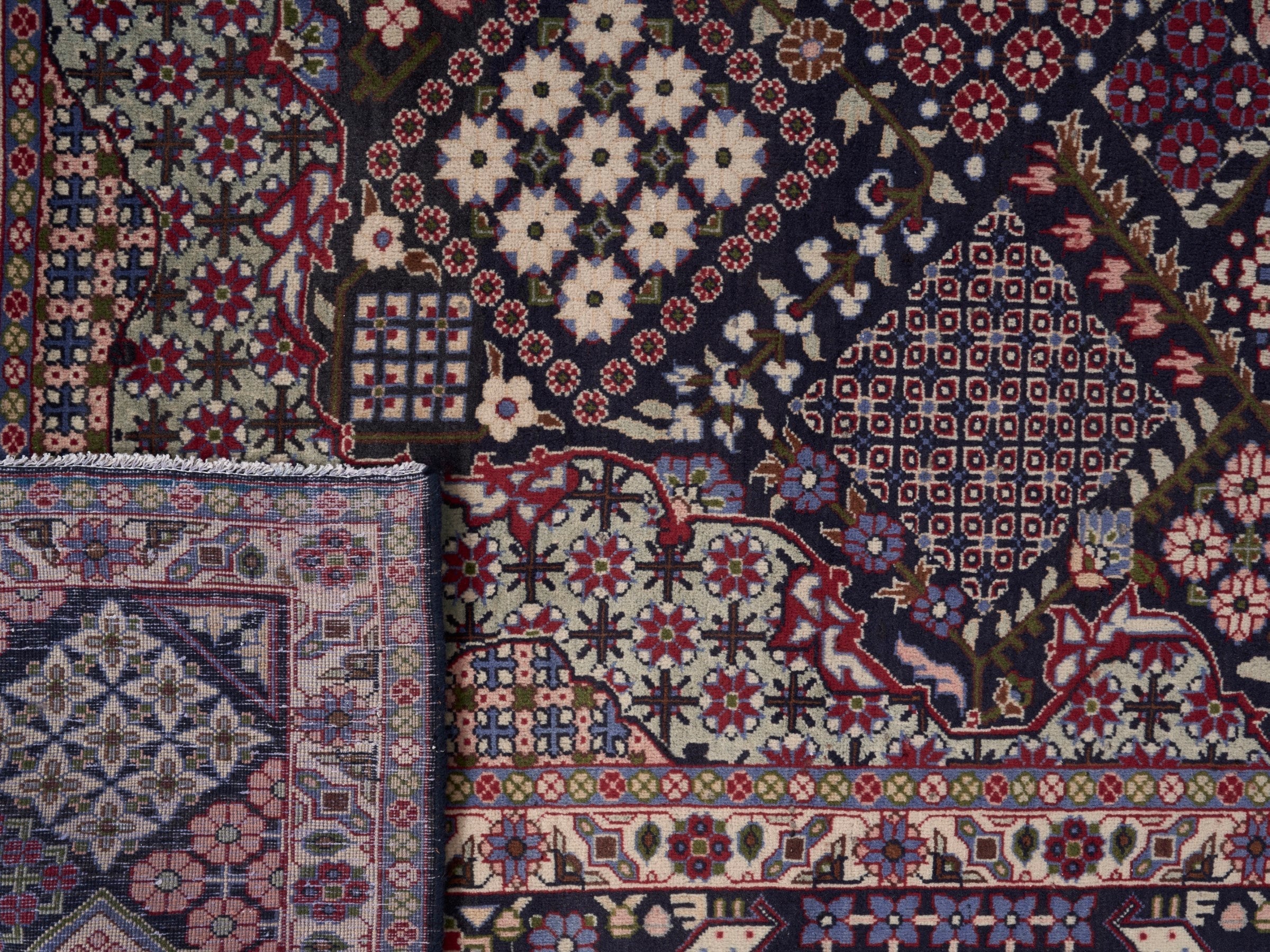 Persian Najafabad oversized rug in burgundy and deep red, view 15 of 15