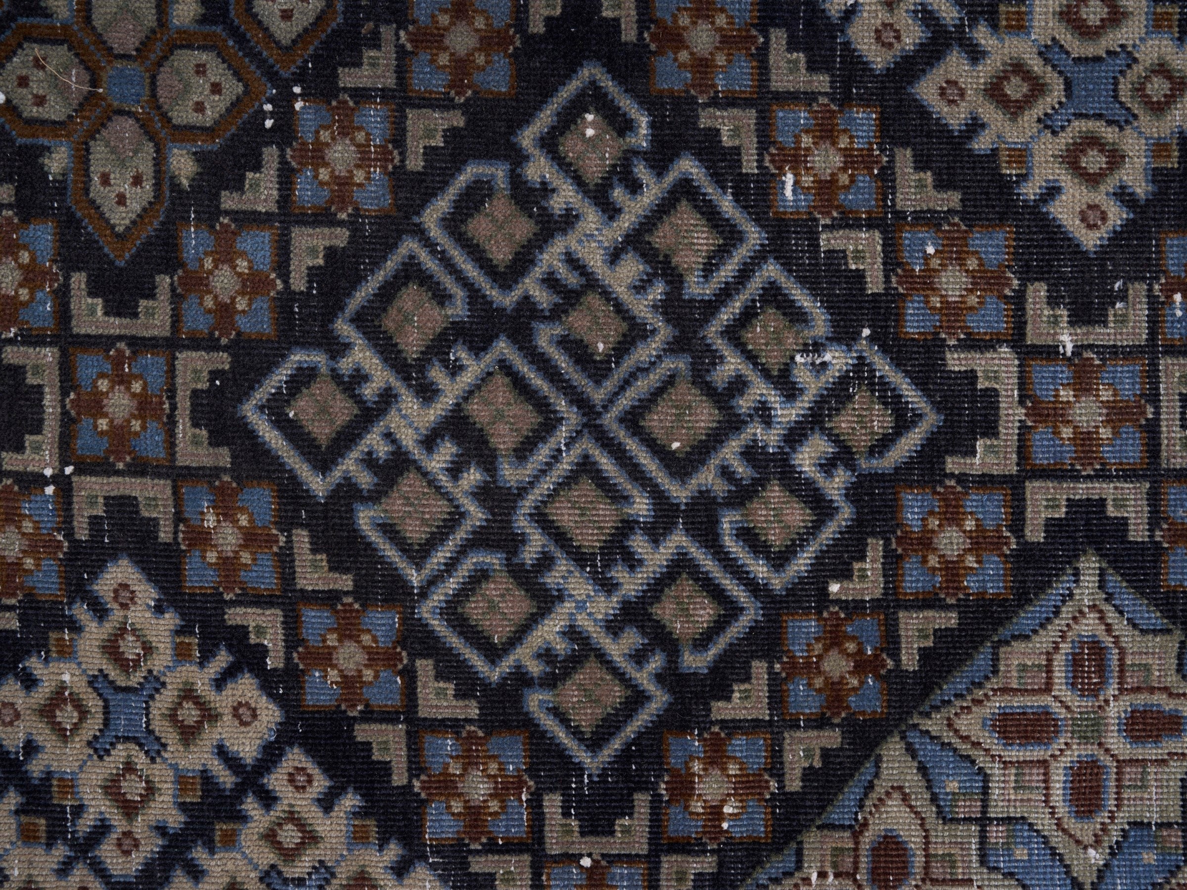 Persian Najafabad oversized rug in charcoal and sage, view 8 of 15
