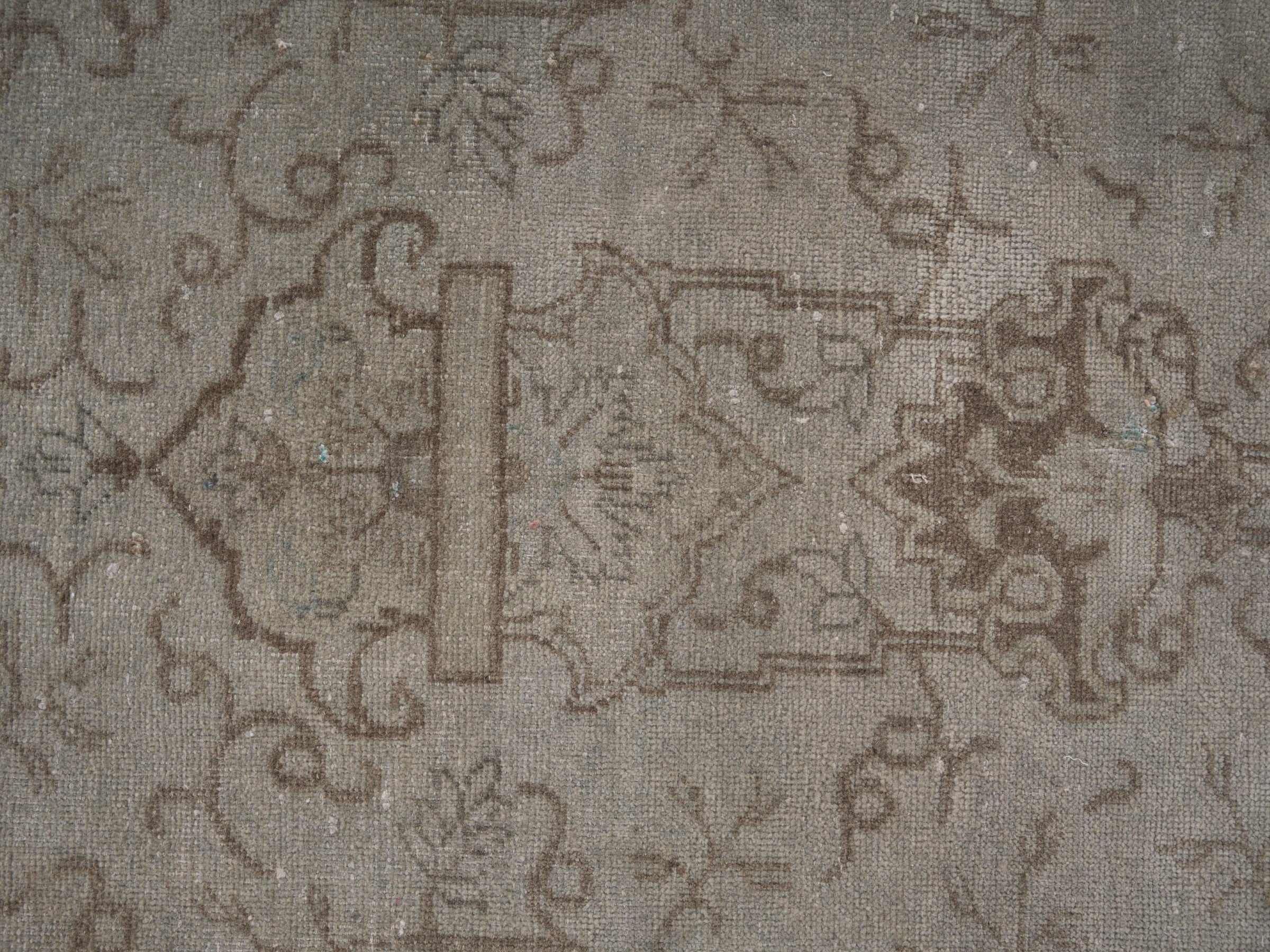 Persian Tabriz oversized rug in cream and taupe, view 7 of 15