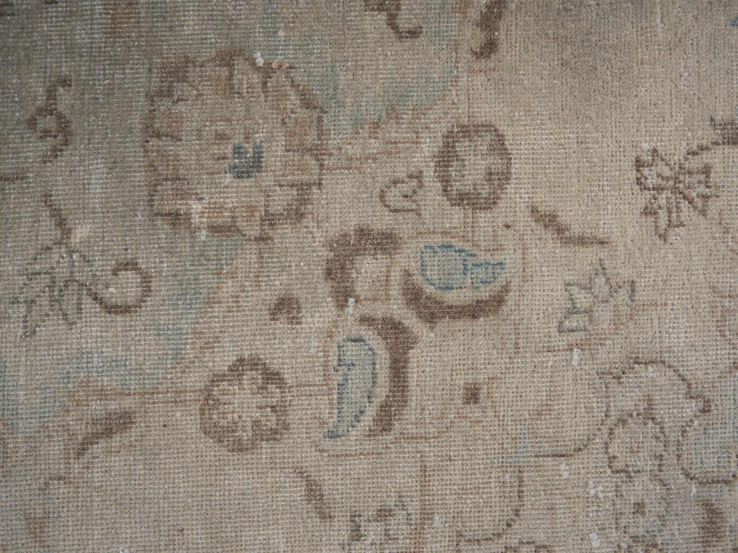 Persian Tabriz oversized rug in cream and taupe, view 8 of 15