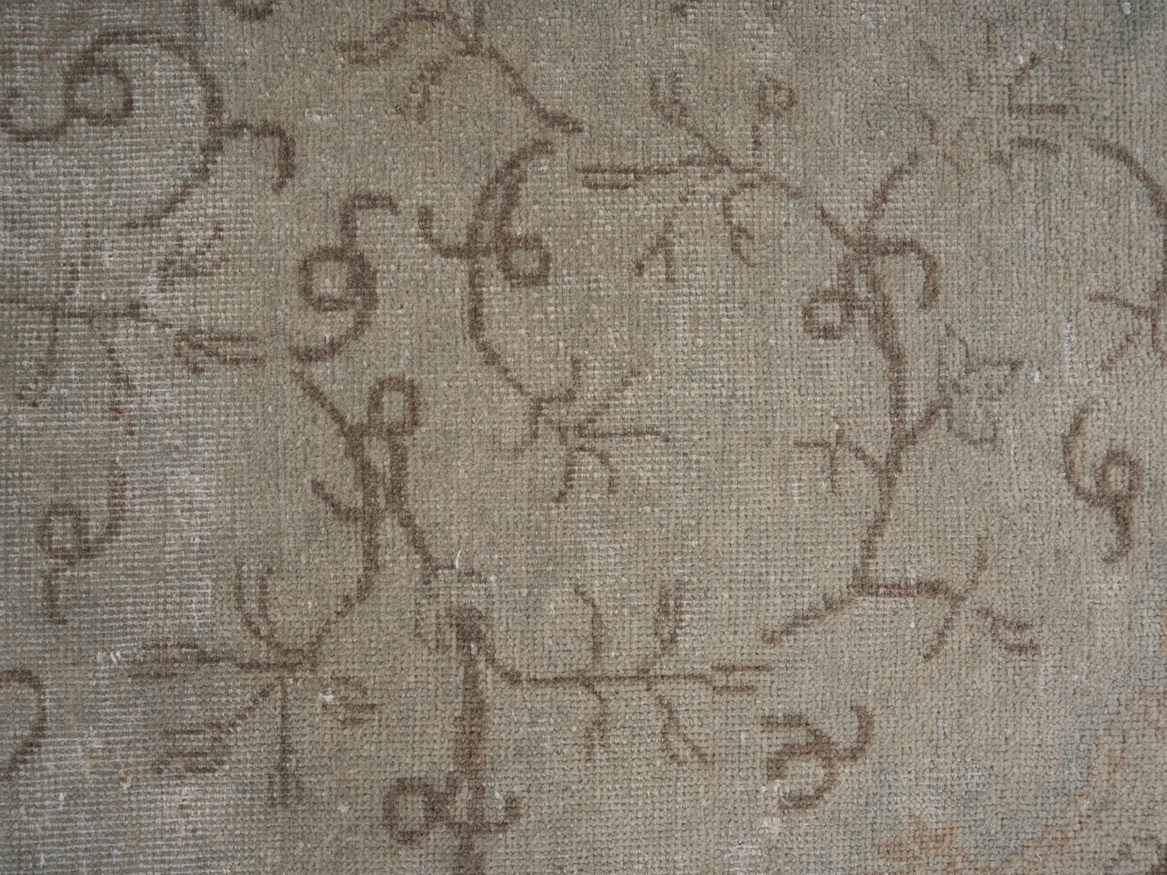 Persian Tabriz oversized rug in cream and taupe, view 9 of 15