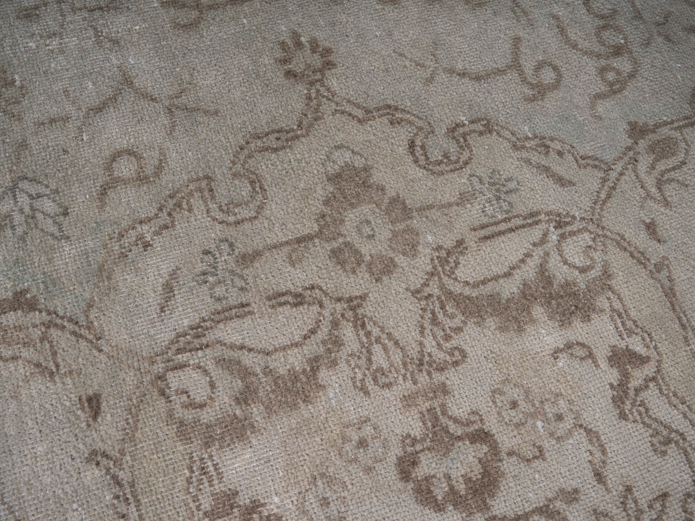 Persian Tabriz oversized rug in cream and taupe, view 10 of 15