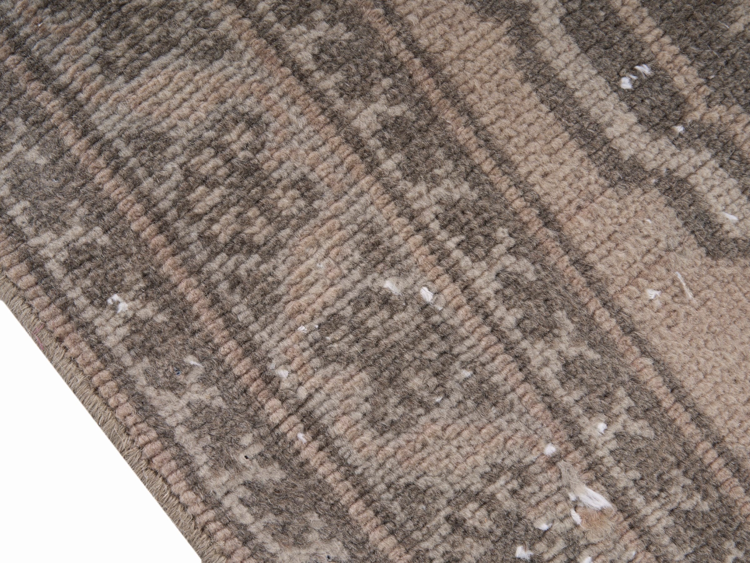Persian Shiraz accent rug in taupe and greige, view 6 of 10