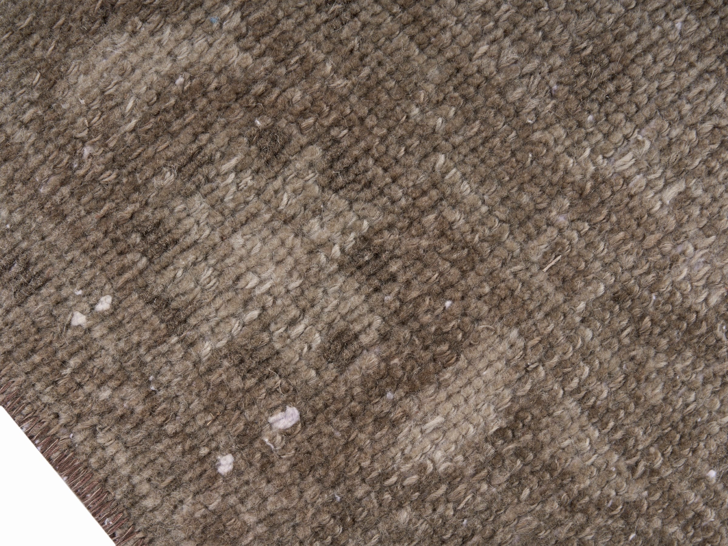 Persian Hamedan runner rug in taupe and dusty rose, view 6 of 10