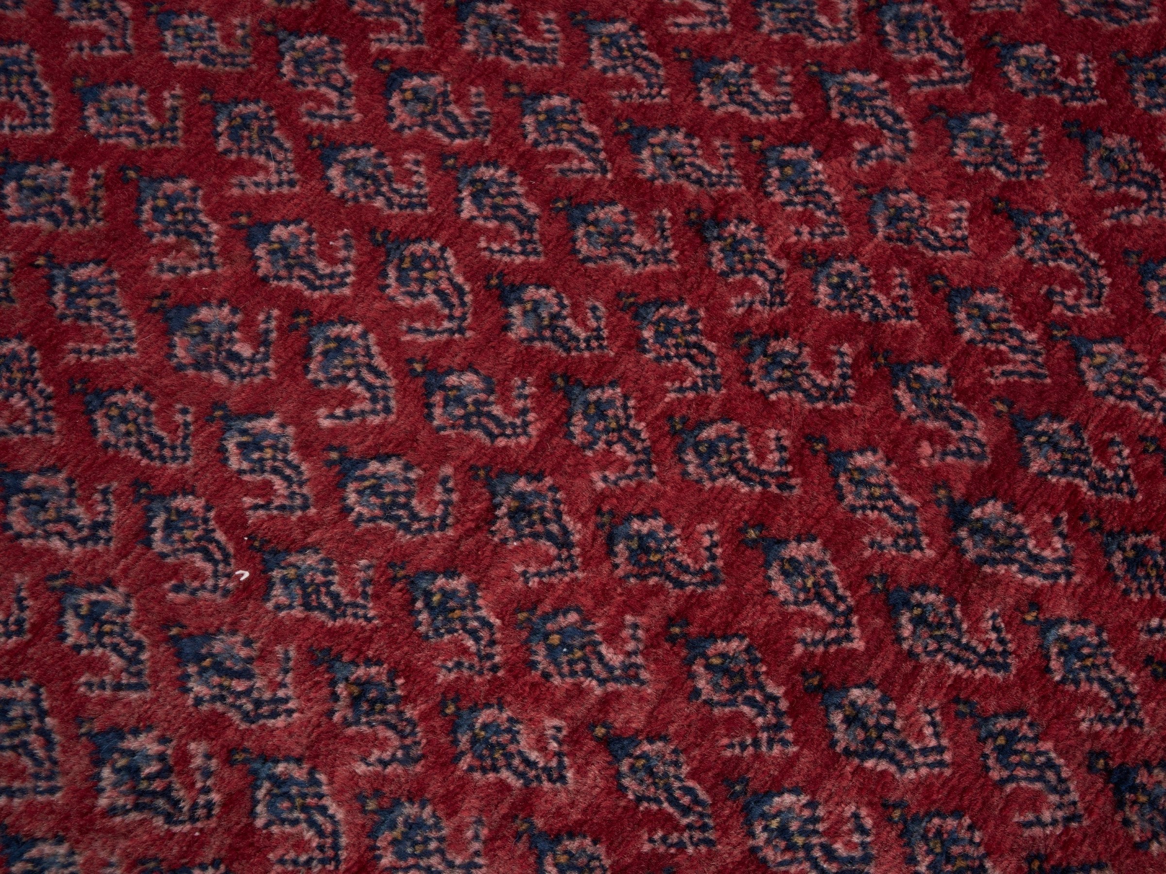 Persian Arak runner rug in deep red and burgundy, view 7 of 10