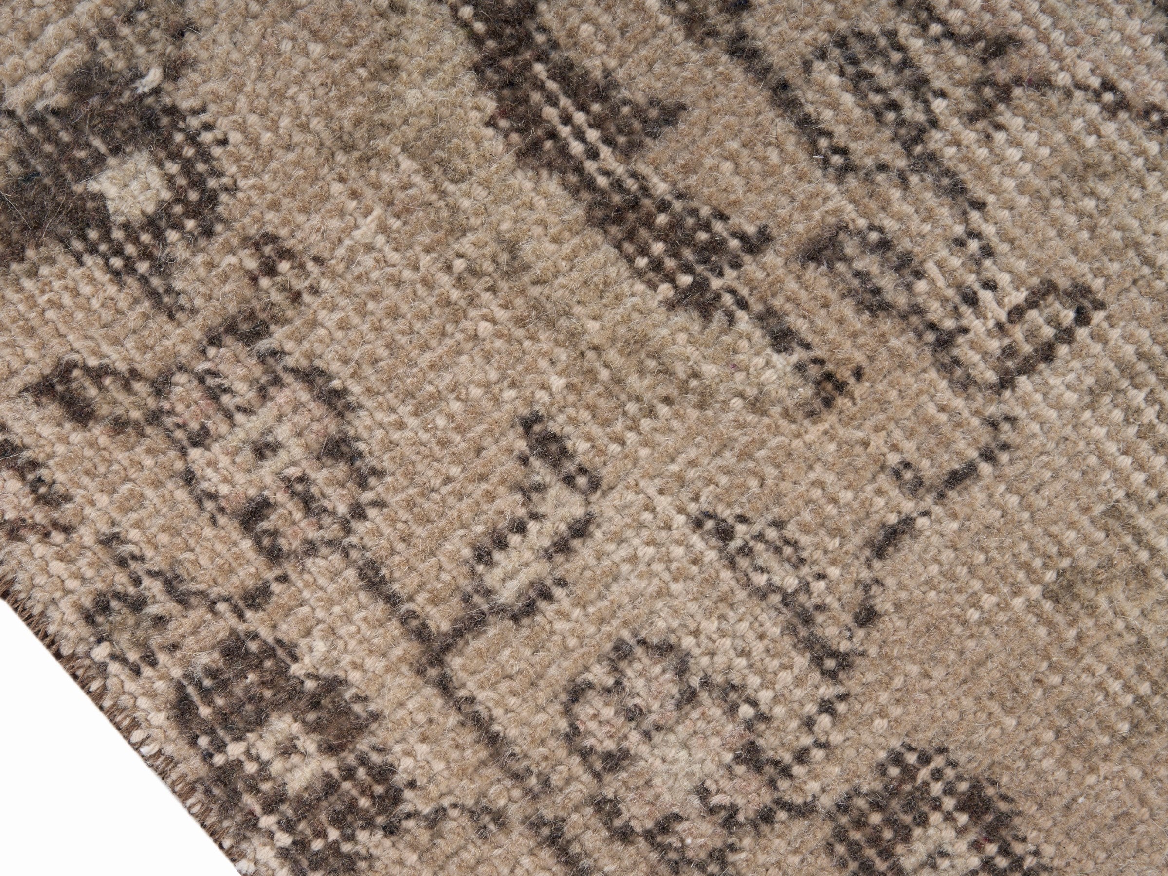 Turkish Isparta area rug in cream and tan, view 6 of 10