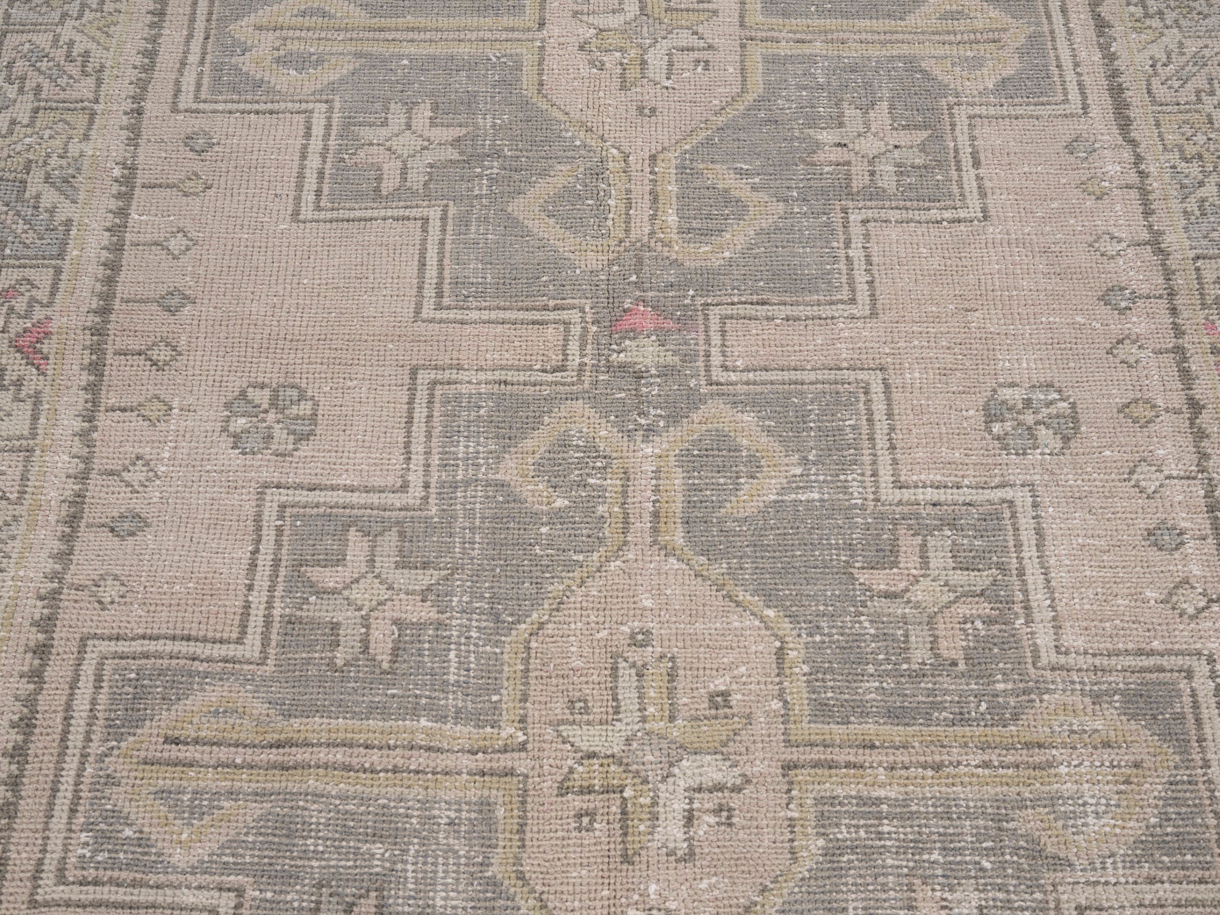 Turkish Anatolian area rug in stone and sage, view 4 of 10