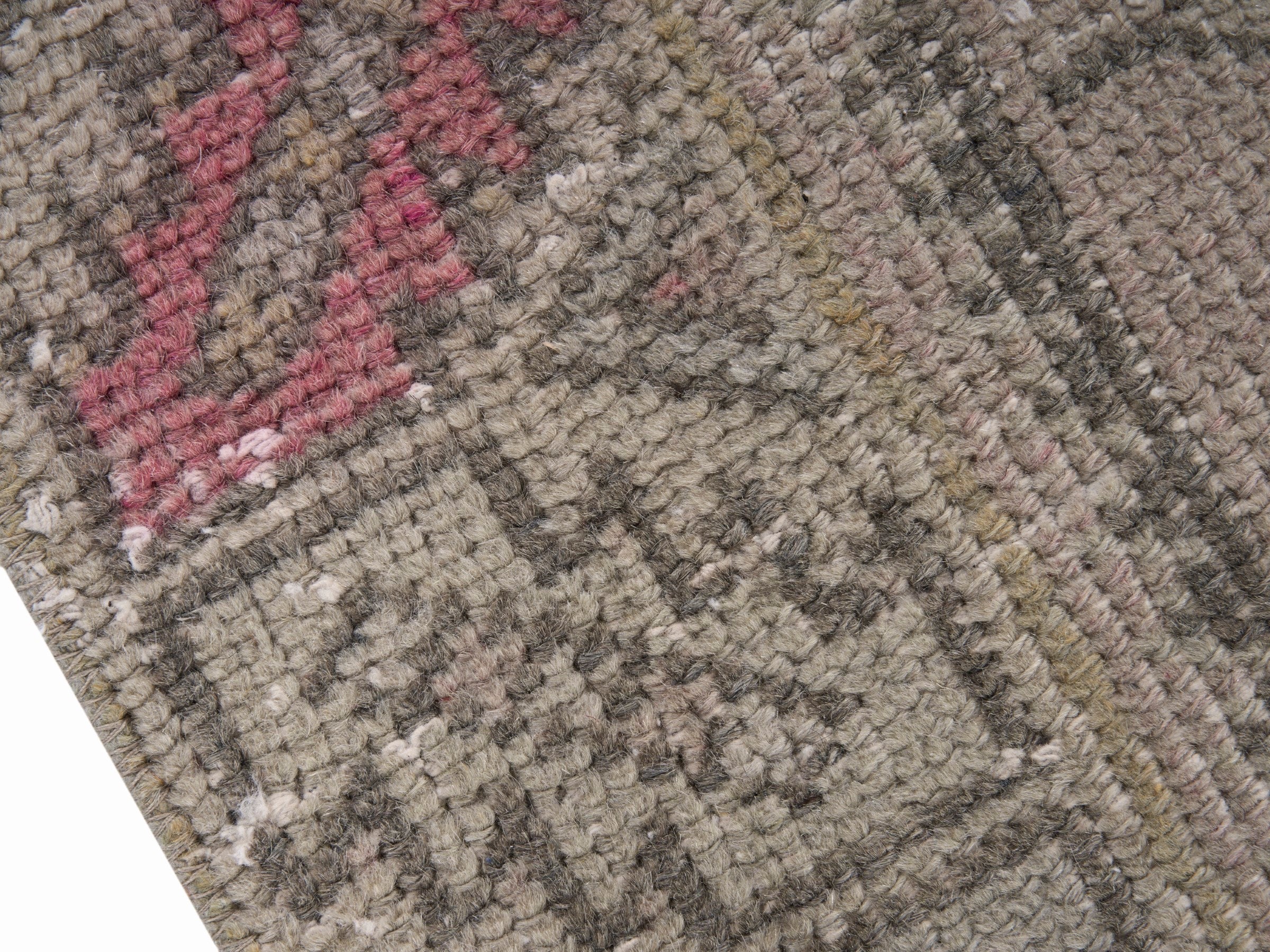 Turkish Anatolian area rug in stone and sage, view 6 of 10