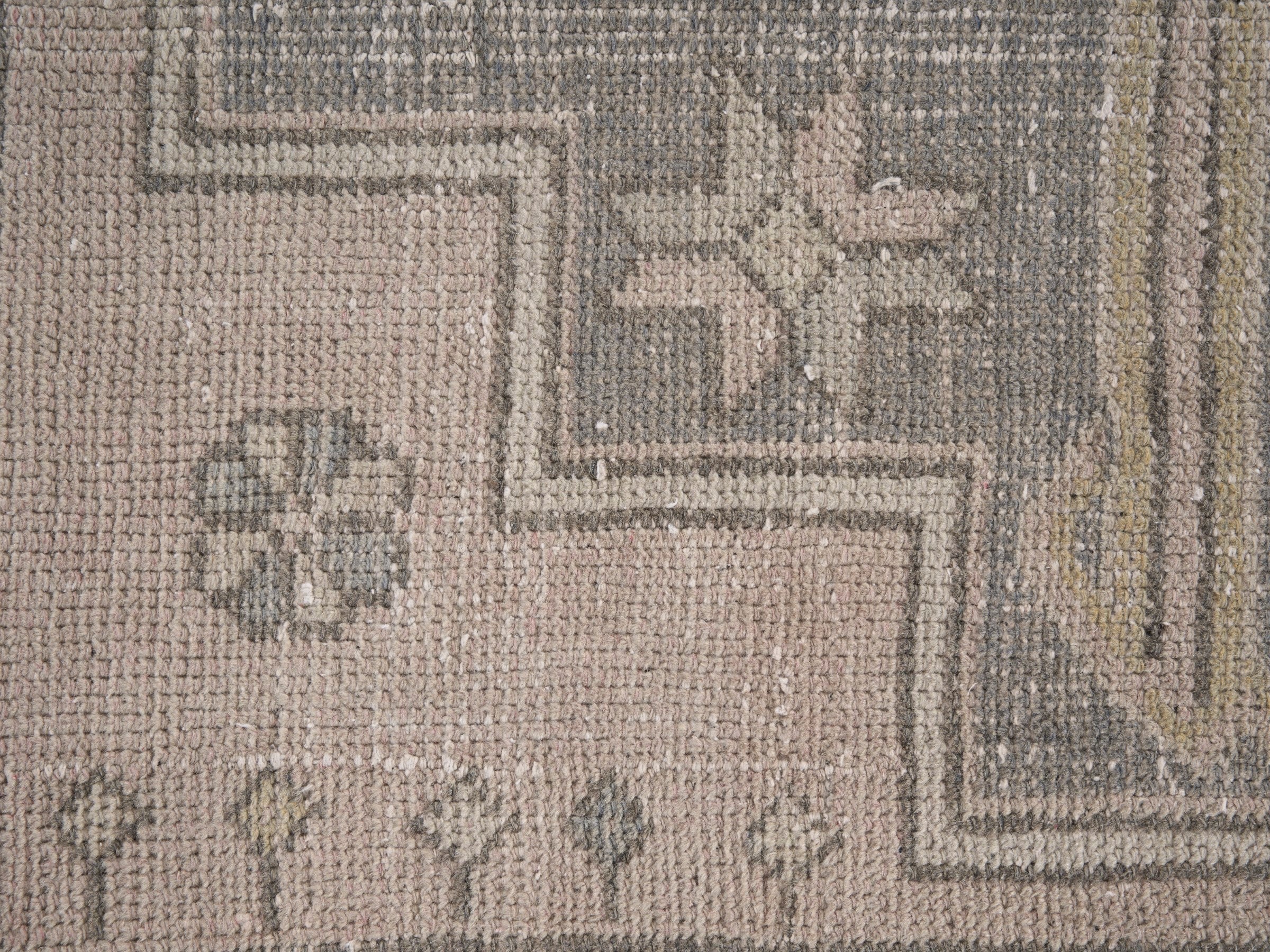 Turkish Anatolian area rug in stone and sage, view 7 of 10