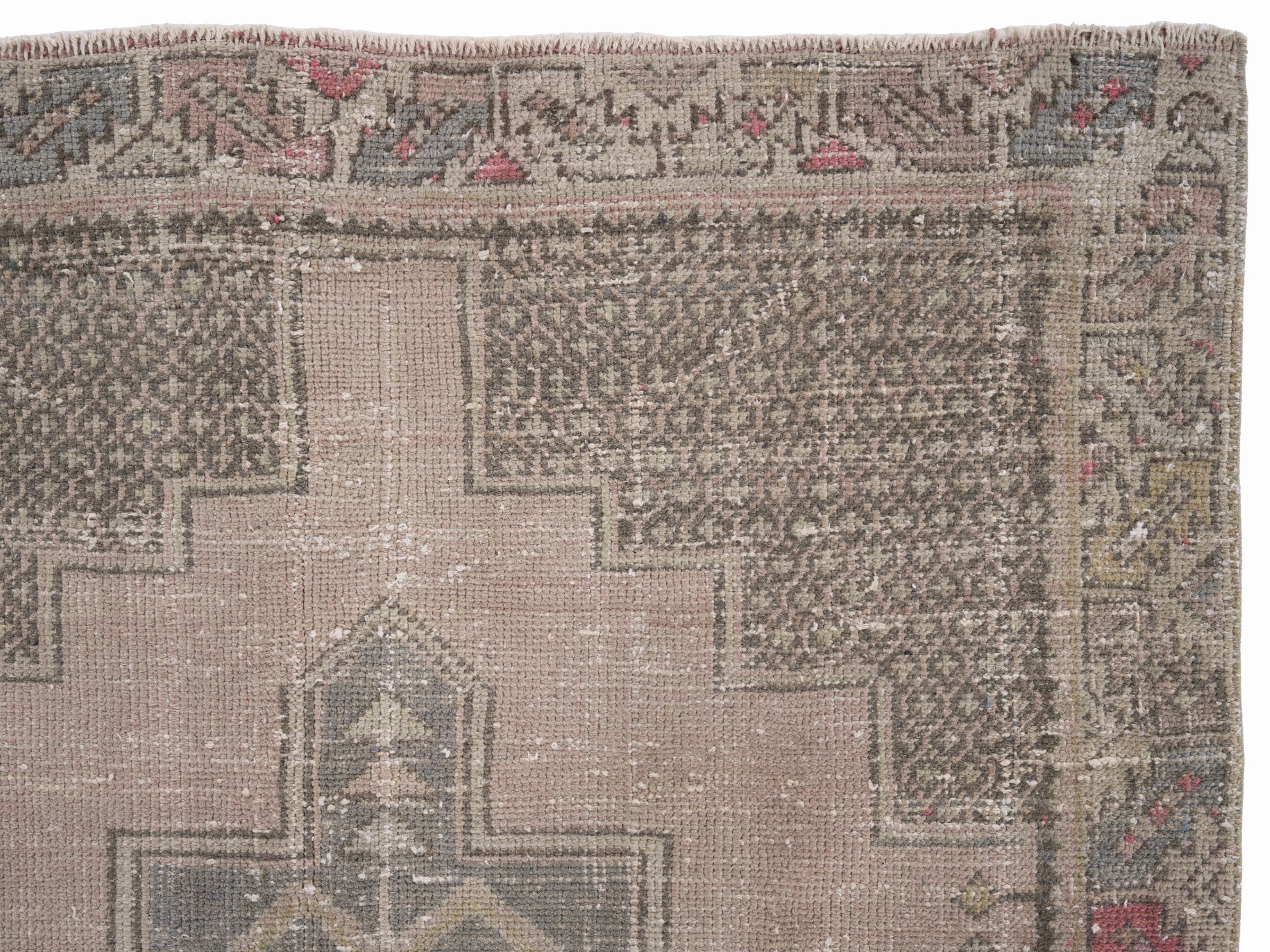 Turkish Anatolian area rug in stone and sage, view 8 of 10