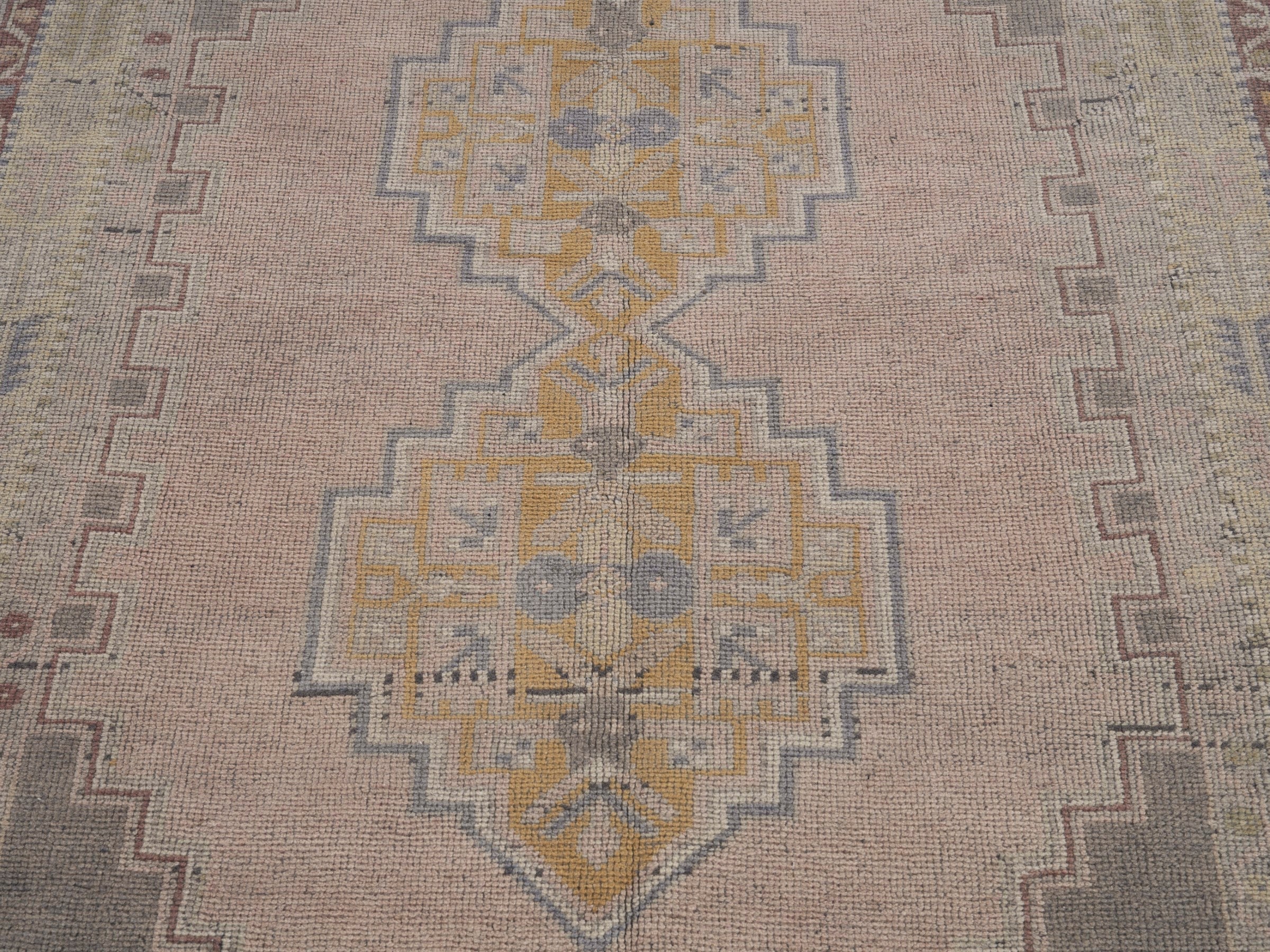 Turkish Anatolian area rug in taupe and greige, view 4 of 10