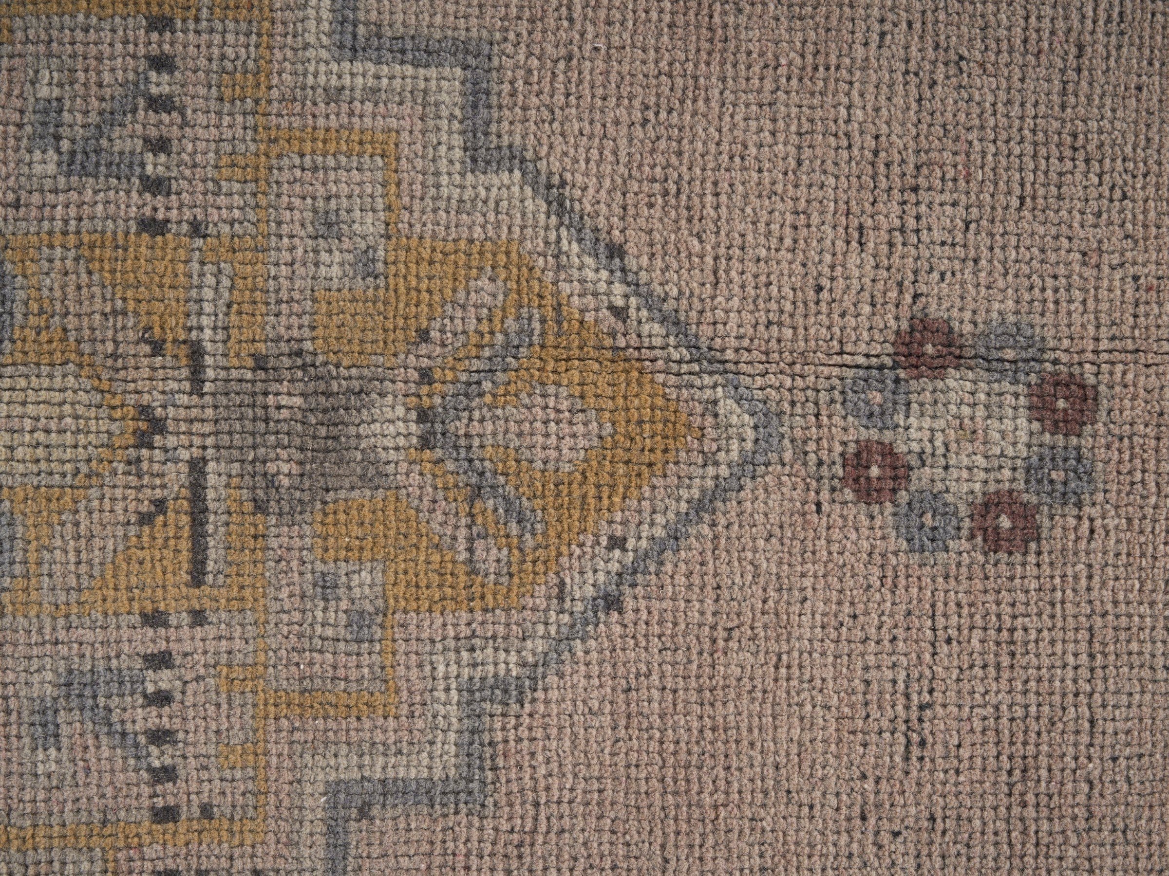 Turkish Anatolian area rug in taupe and greige, view 7 of 10
