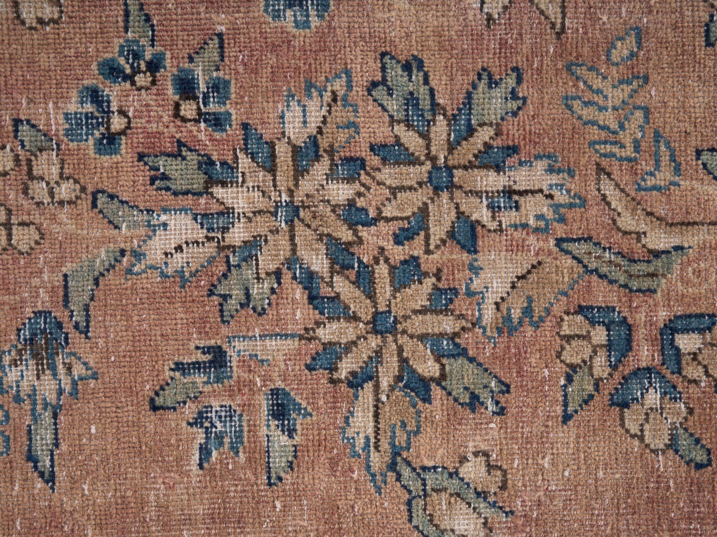 Persian Kerman oversized rug in terracotta and navy, view 8 of 15
