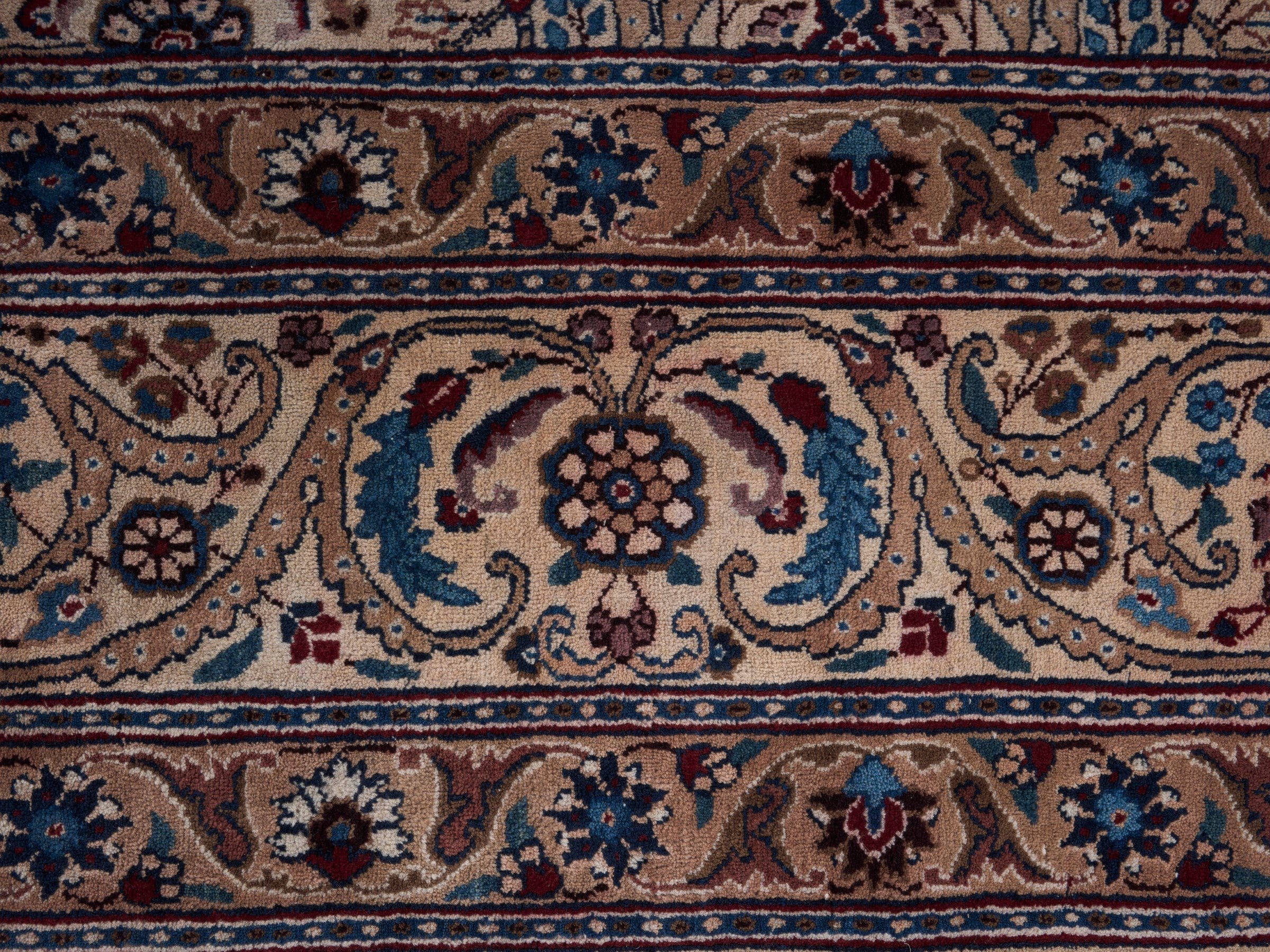 Persian Birjand oversized rug in taupe and rust, view 7 of 15