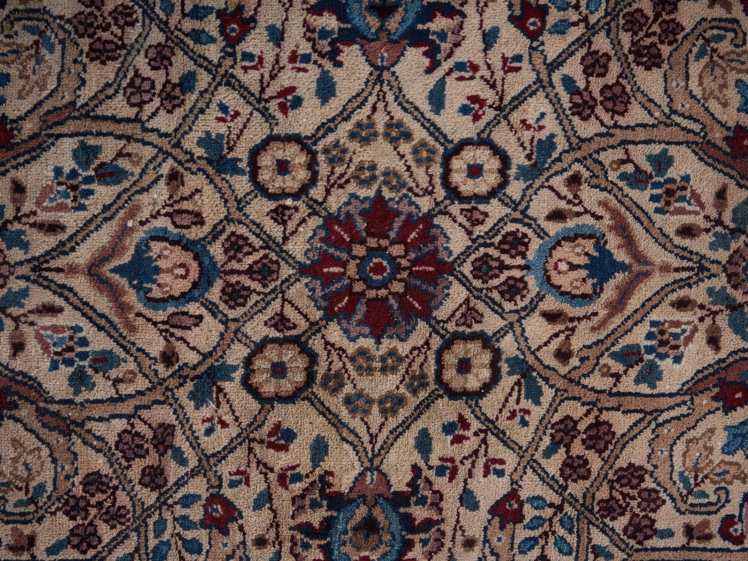 Persian Birjand oversized rug in taupe and rust, view 8 of 15