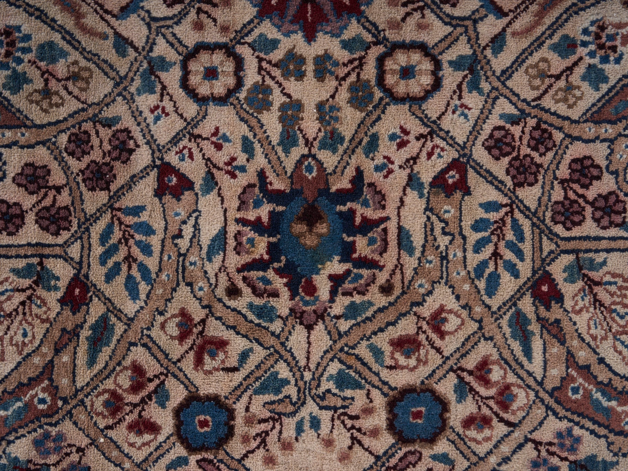 Persian Birjand oversized rug in taupe and rust, view 9 of 15