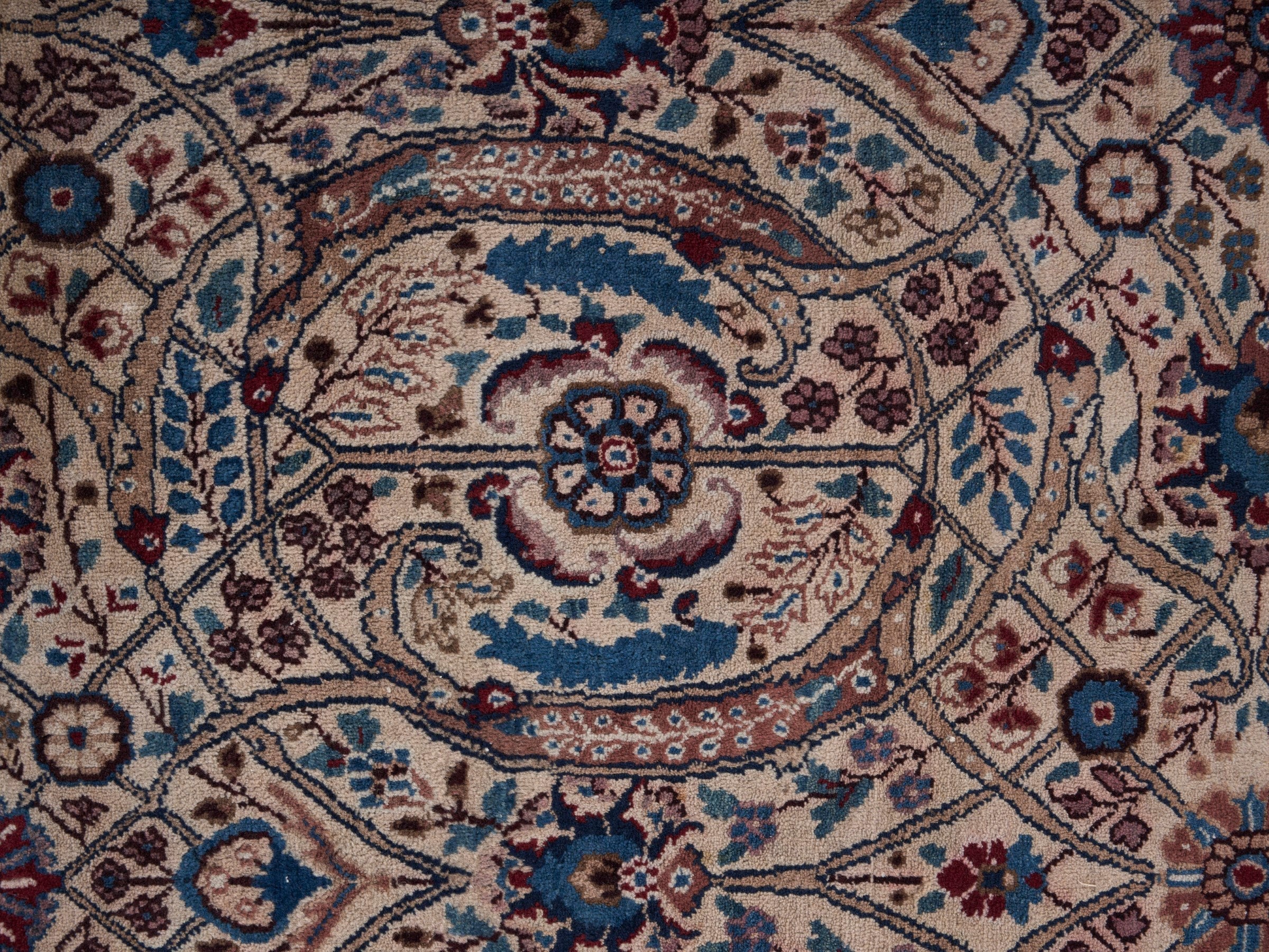 Persian Birjand oversized rug in taupe and rust, view 10 of 15
