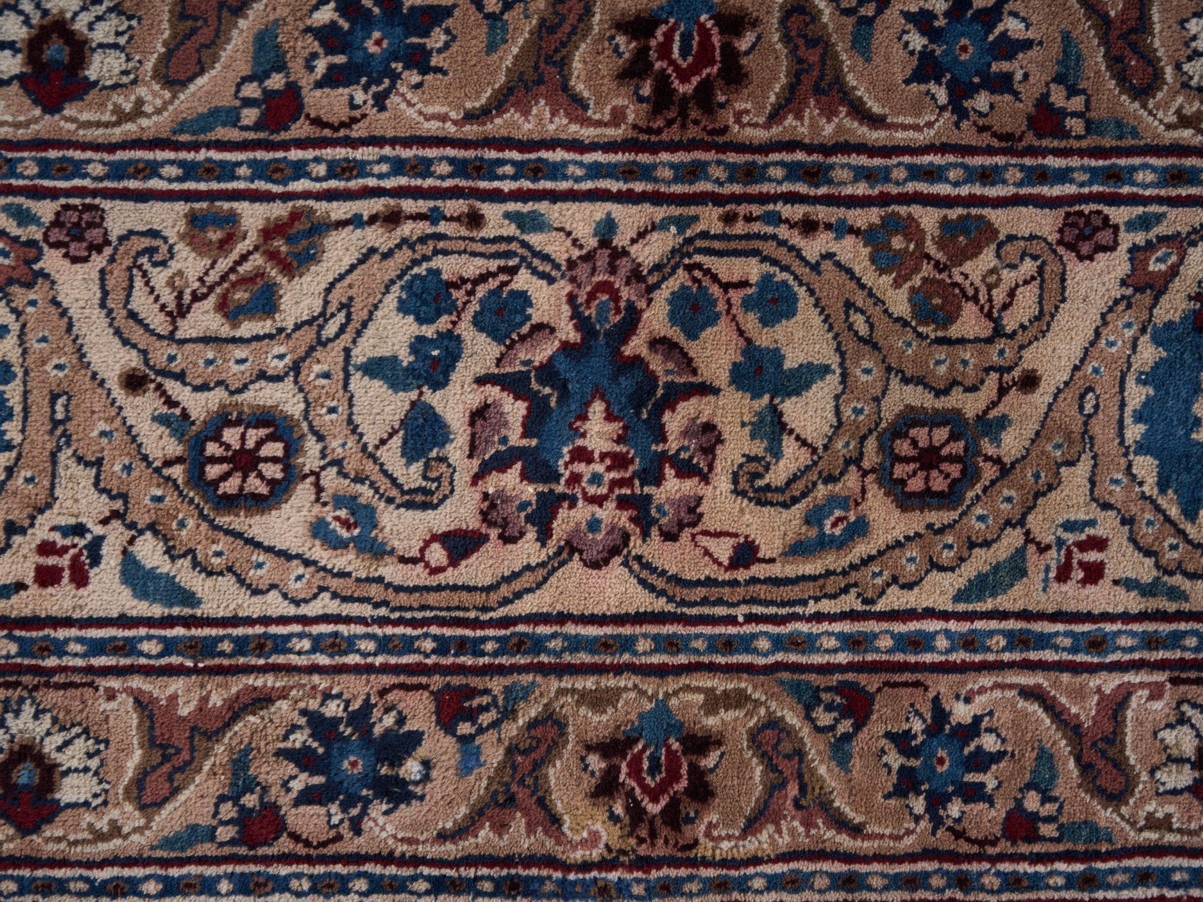 Persian Birjand oversized rug in taupe and rust, view 11 of 15