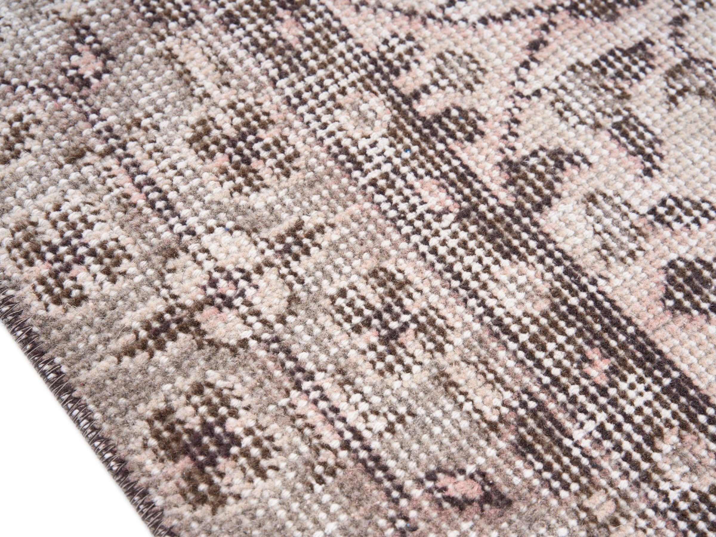 Turkish Isparta area rug in cream and taupe, view 6 of 10