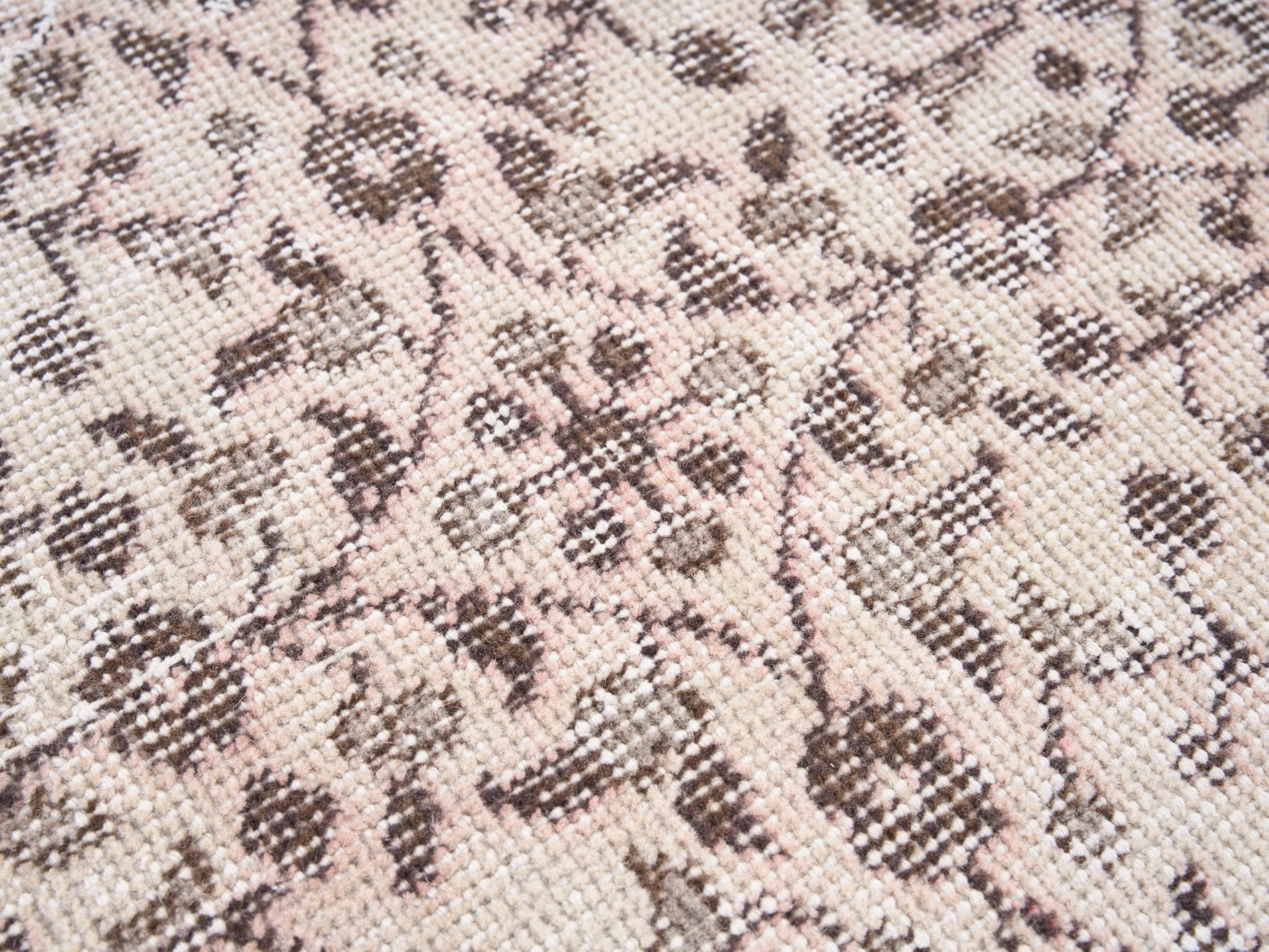 Turkish Isparta area rug in cream and taupe, view 7 of 10
