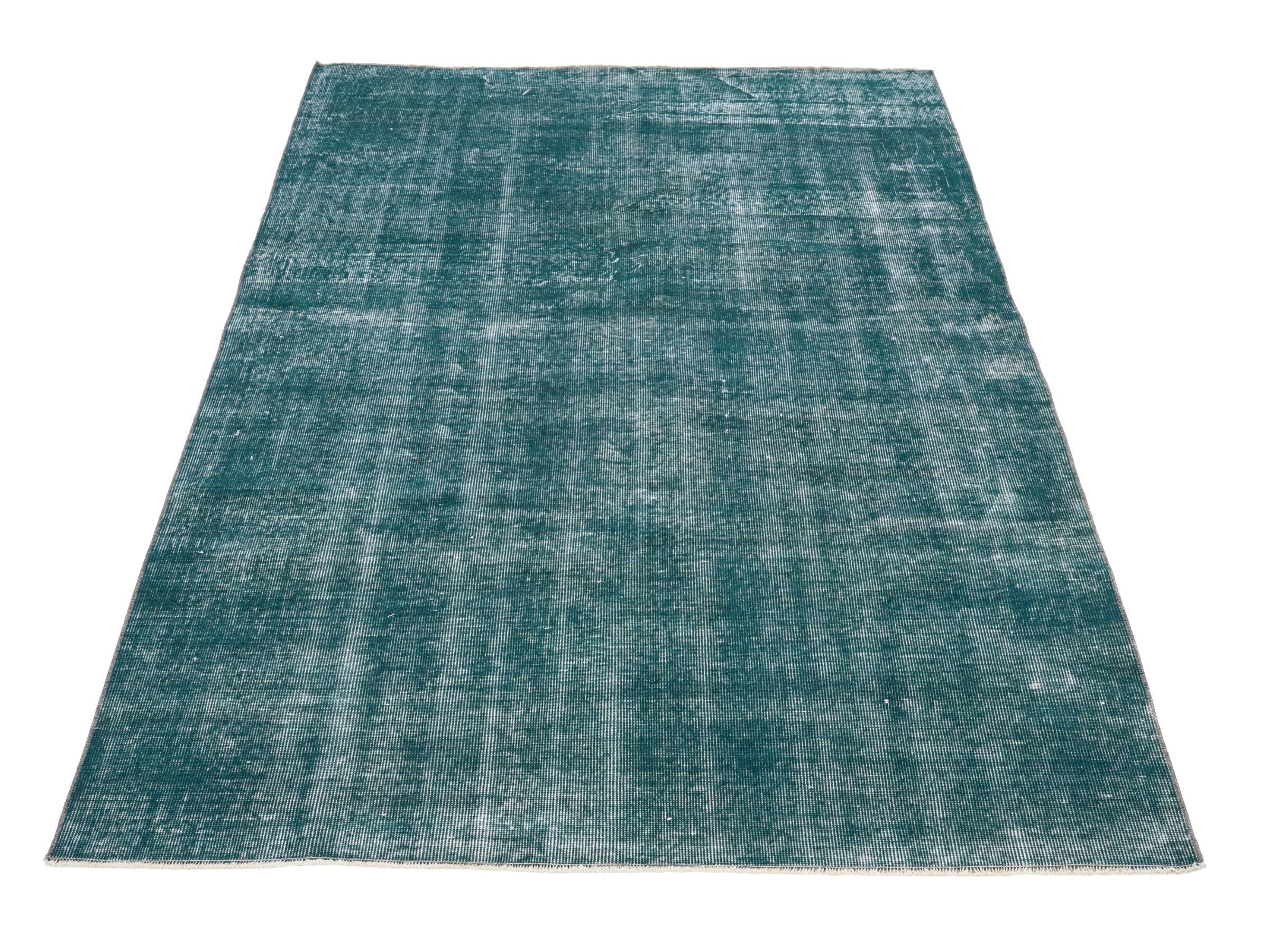 Turkish Isparta area rug in teal and sage, view 2 of 10