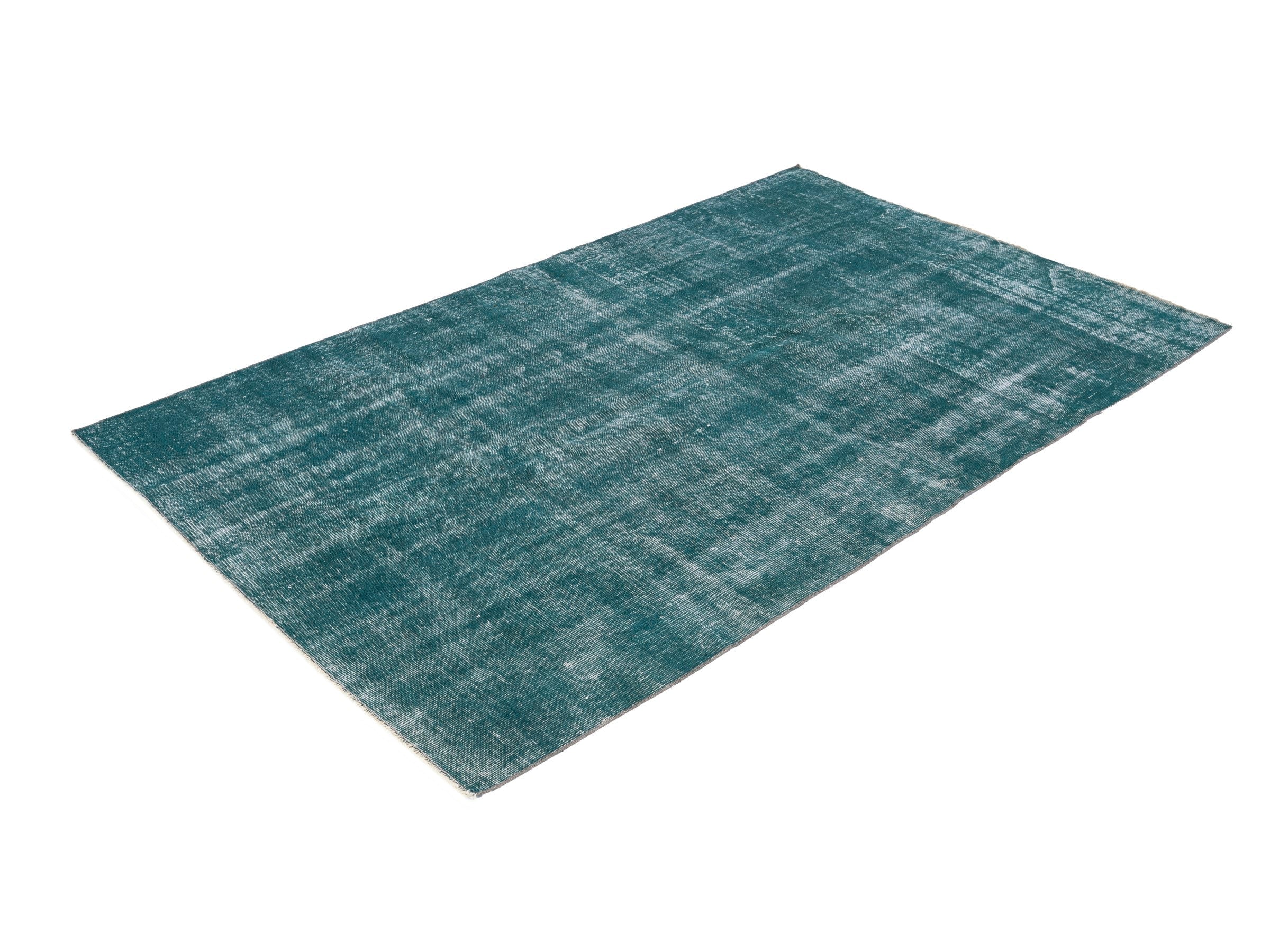 Turkish Isparta area rug in teal and sage, view 3 of 10