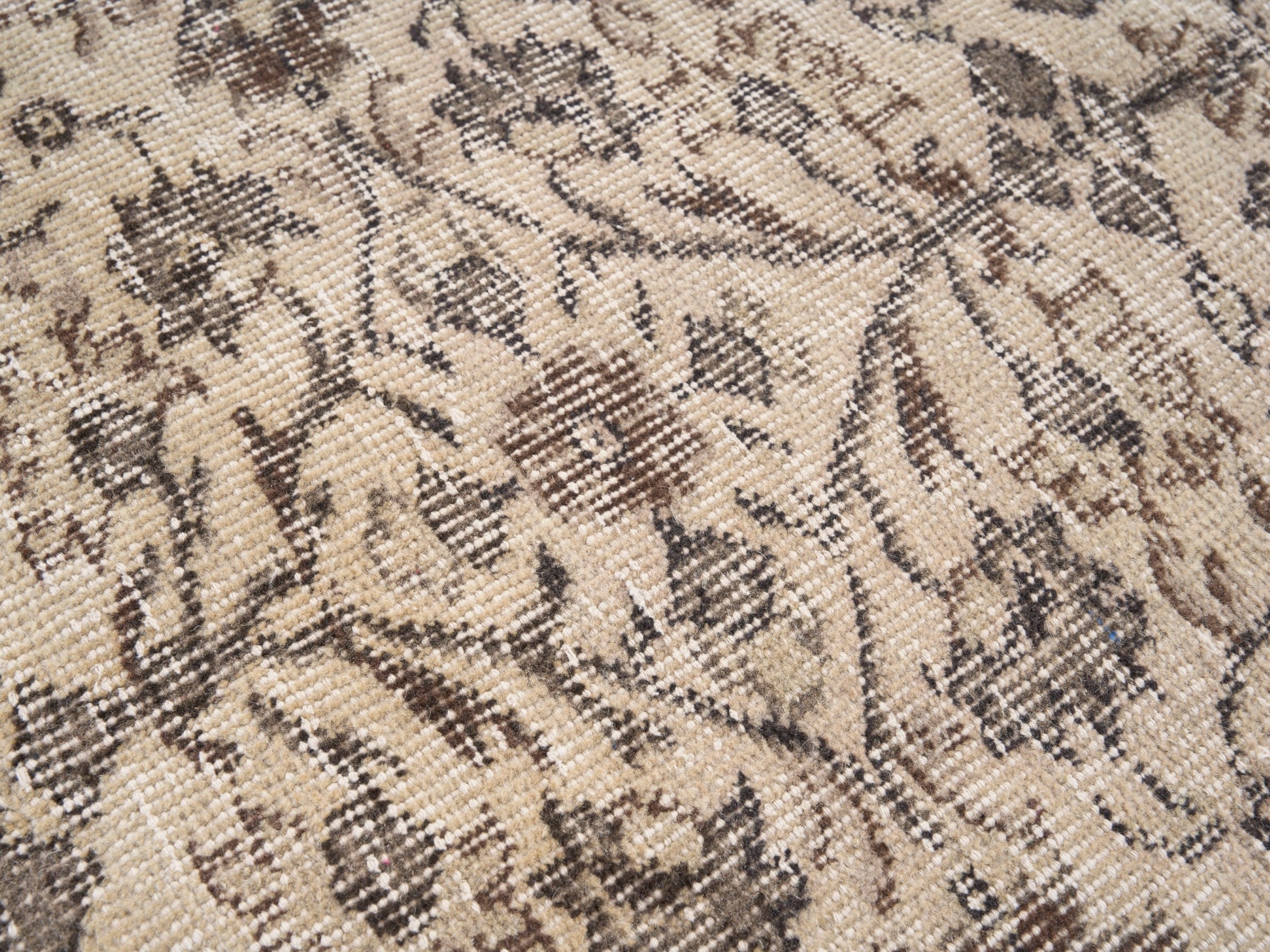 Turkish Isparta area rug in cream and greige, view 7 of 10