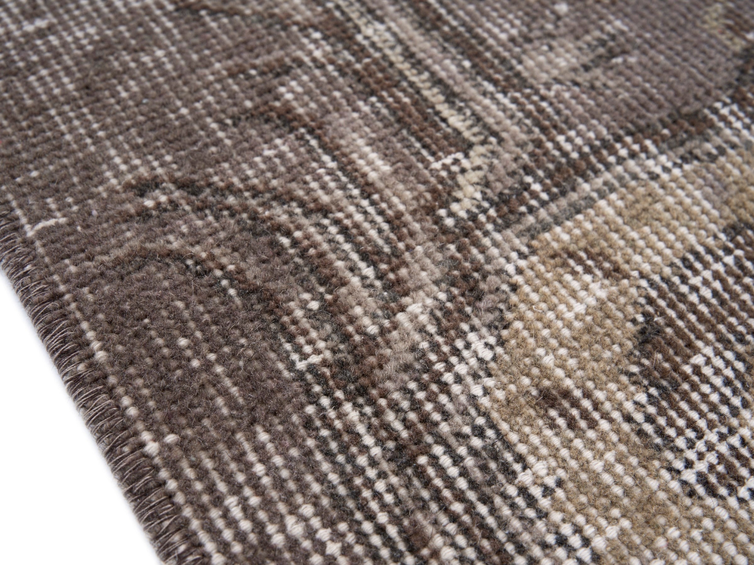 Turkish Isparta area rug in cream and greige, view 6 of 9